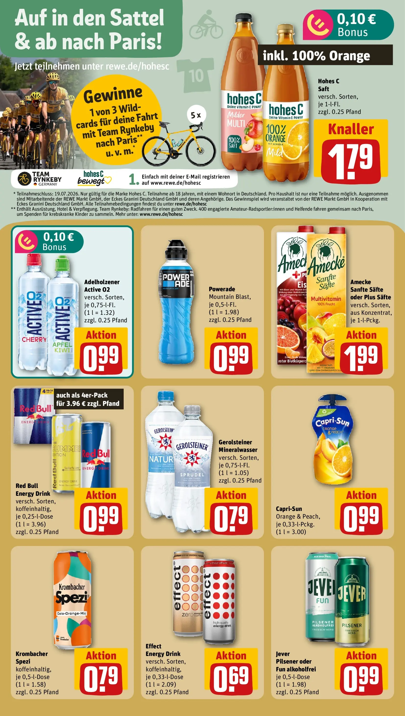 REWE Prospekt ab 13.07.2026 zum Blättern » Angebote | Seite: 16 | Produkte: Granini, Hohes c, Saft, Gerolsteiner