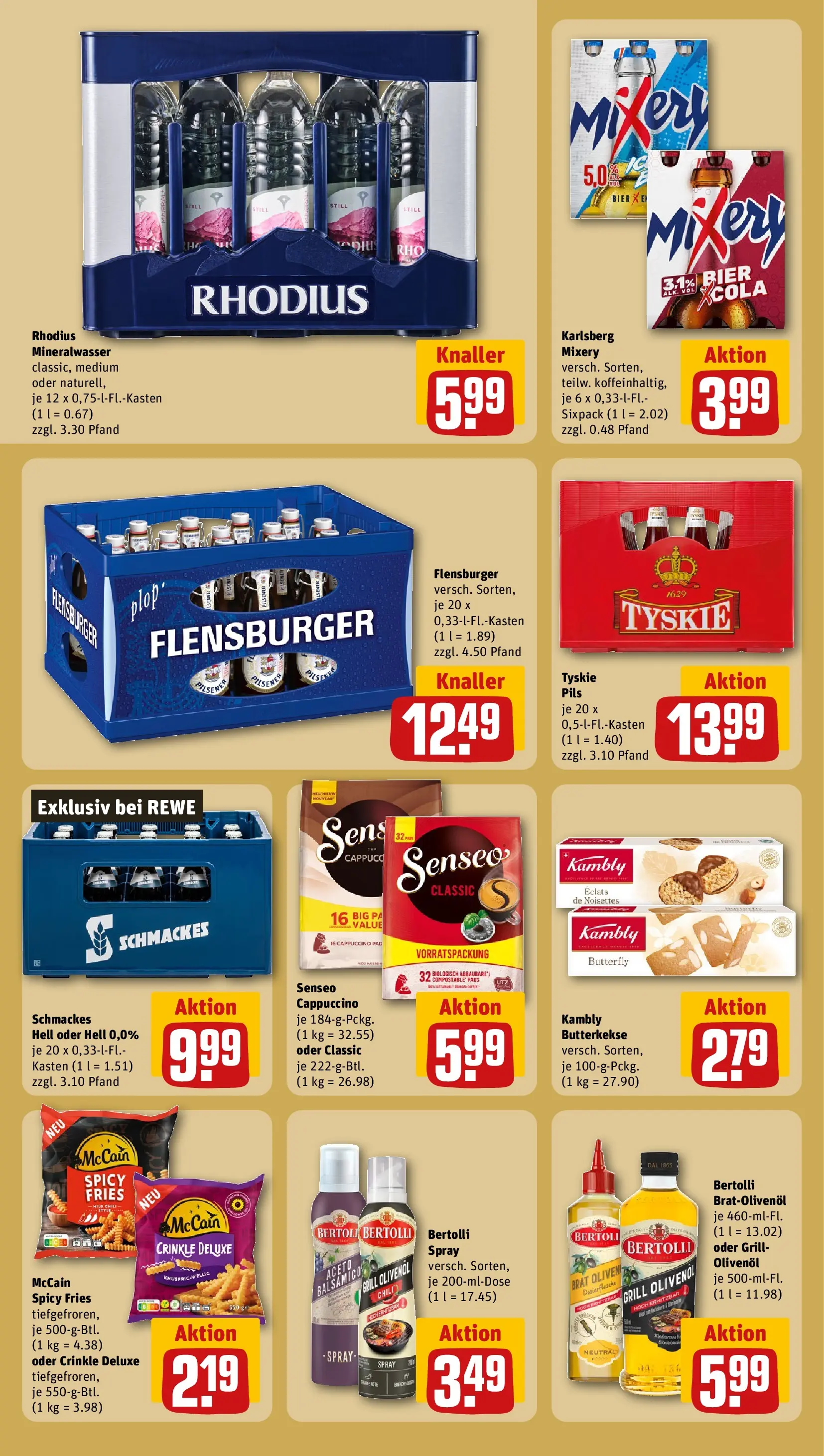 REWE Prospekt ab 13.07.2026 zum Blättern » Angebote | Seite: 17 | Produkte: Bier, McCain, Mineralwasser, Mixery