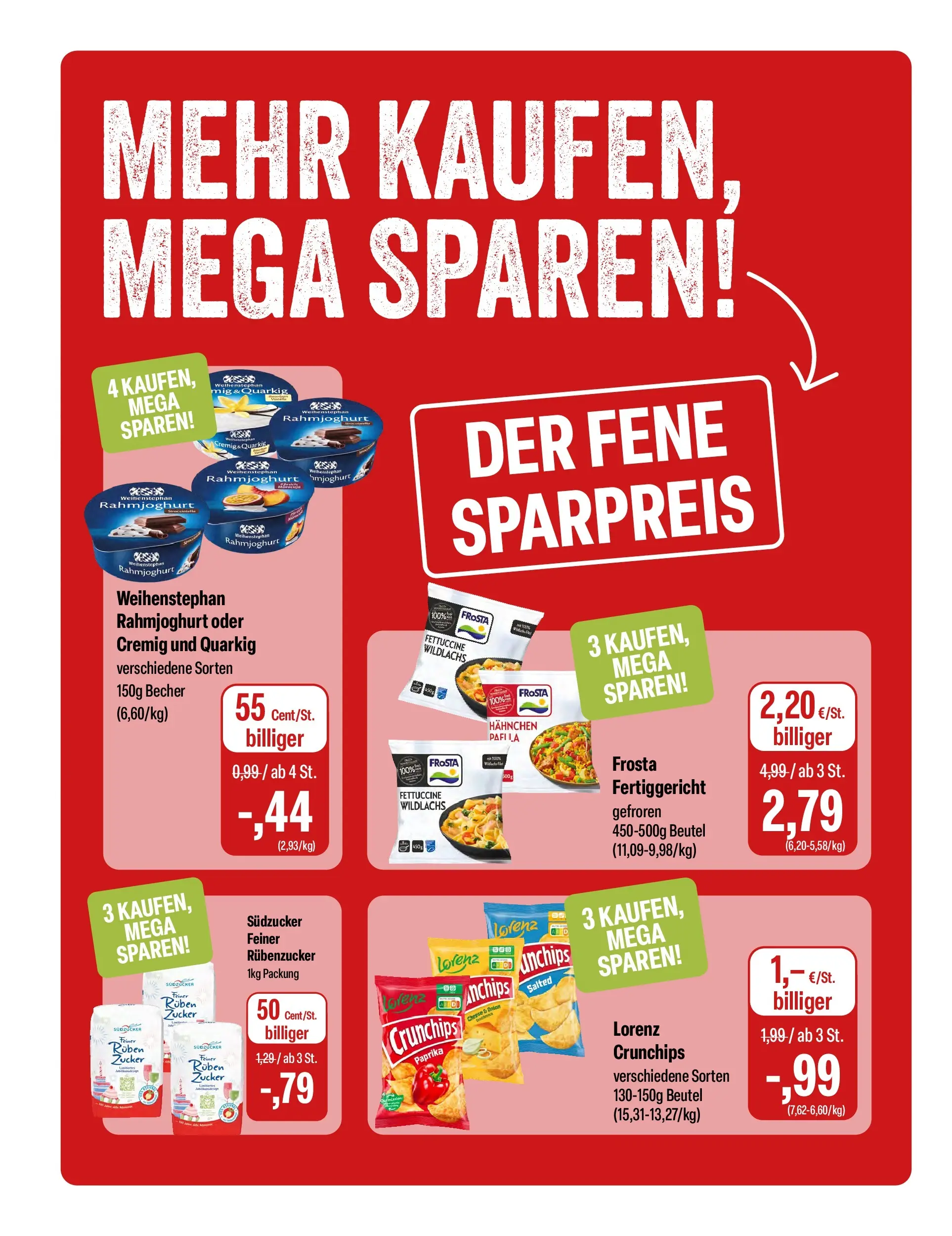 Feneberg Aktuelle Angebote (ab 16.07.2026) zum Blättern | Seite: 10 | Produkte: Hahnchen, Frosta, Paprika, Zucker