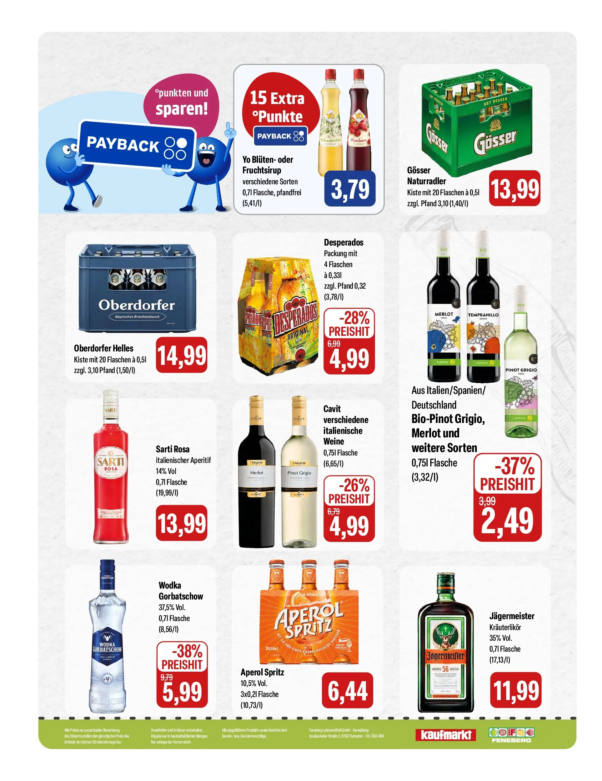 Feneberg Aktuelle Angebote (ab 16.07.2026) zum Blättern | Seite: 16 | Produkte: Merlot, Jägermeister, Desperados, Wodka