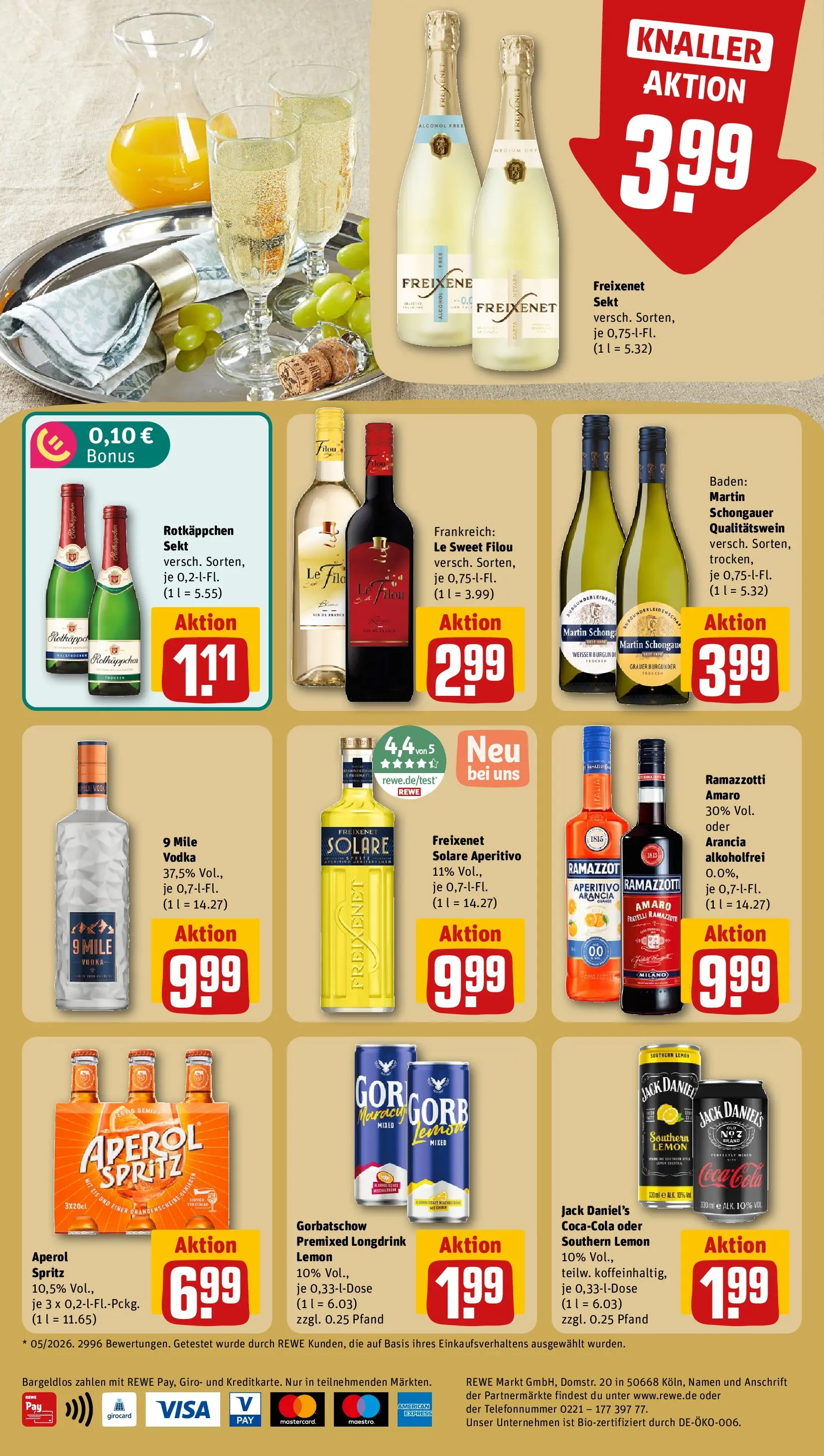REWE Prospekt ab 13.07.2026 zum Blättern » Angebote | Seite: 20 | Produkte: Cola, Rotkäppchen, Aperol, Ramazzotti