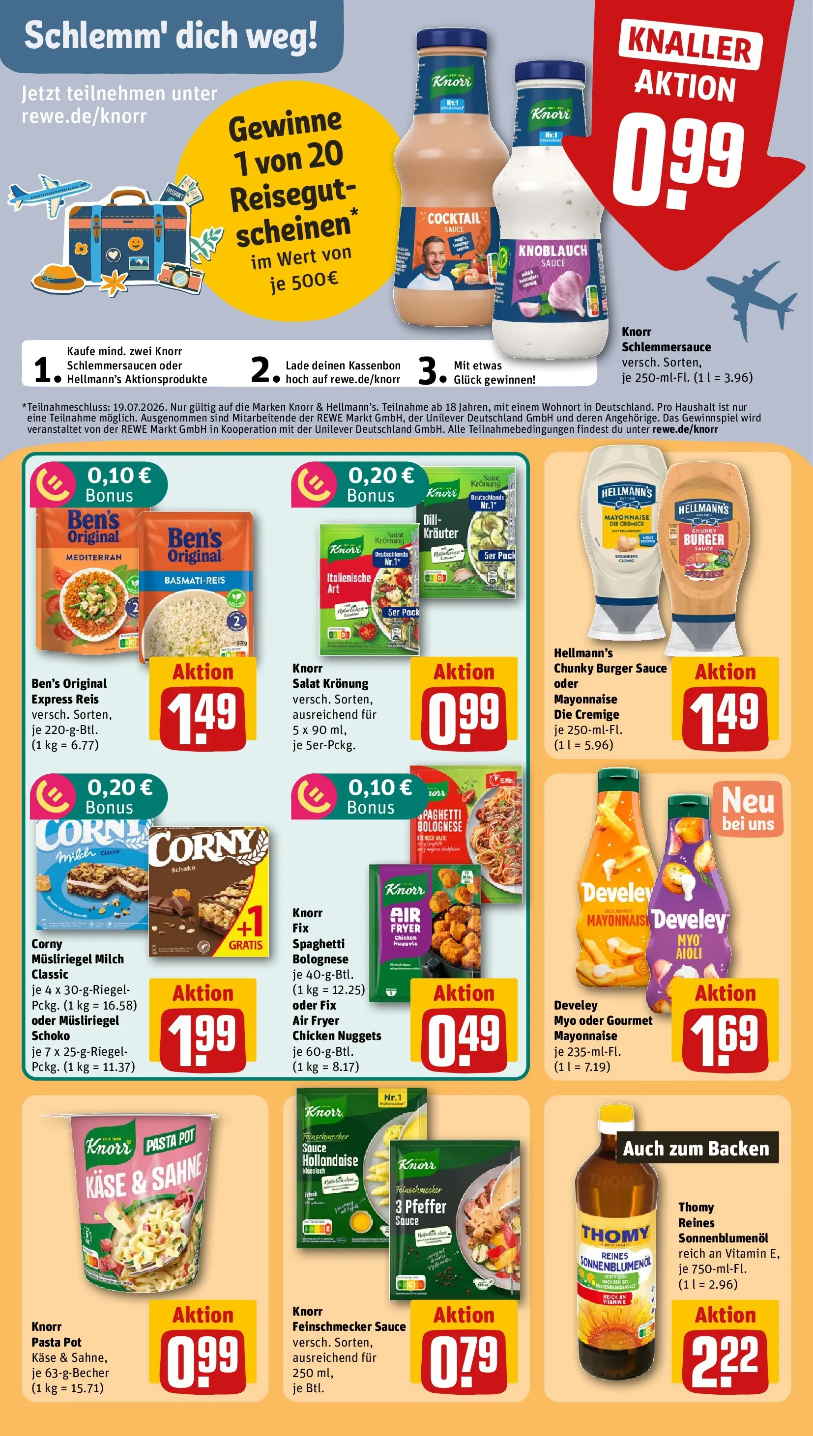 REWE Prospekt ab 13.07.2026 zum Blättern » Angebote | Seite: 22 | Produkte: Knorr, Pfeffer, Dill, Pasta
