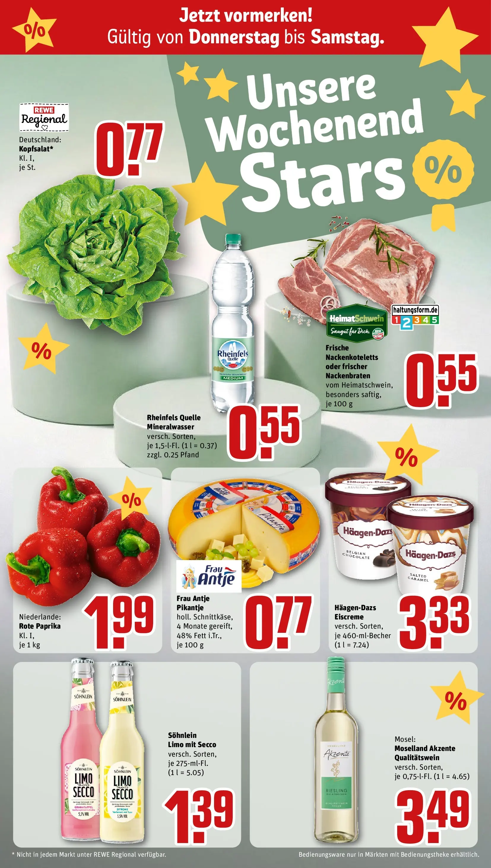 REWE Prospekt ab 13.07.2026 zum Blättern » Angebote | Seite: 26 | Produkte: Granatapfel, Eiscreme, Zitrone, Rheinfels quelle
