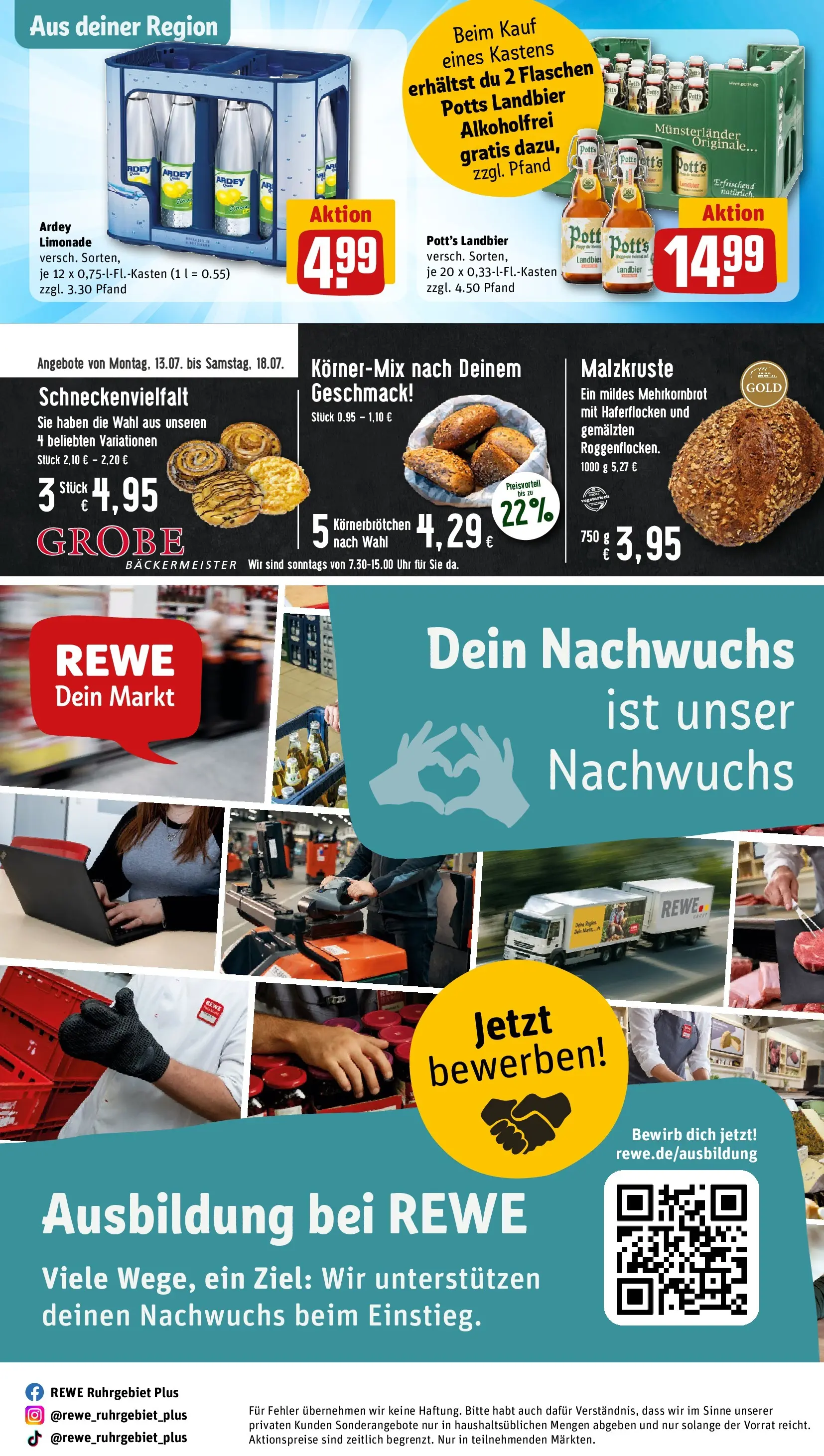 REWE Prospekt ab 13.07.2026 zum Blättern » Angebote | Seite: 30 | Produkte: Limonade, Uhr