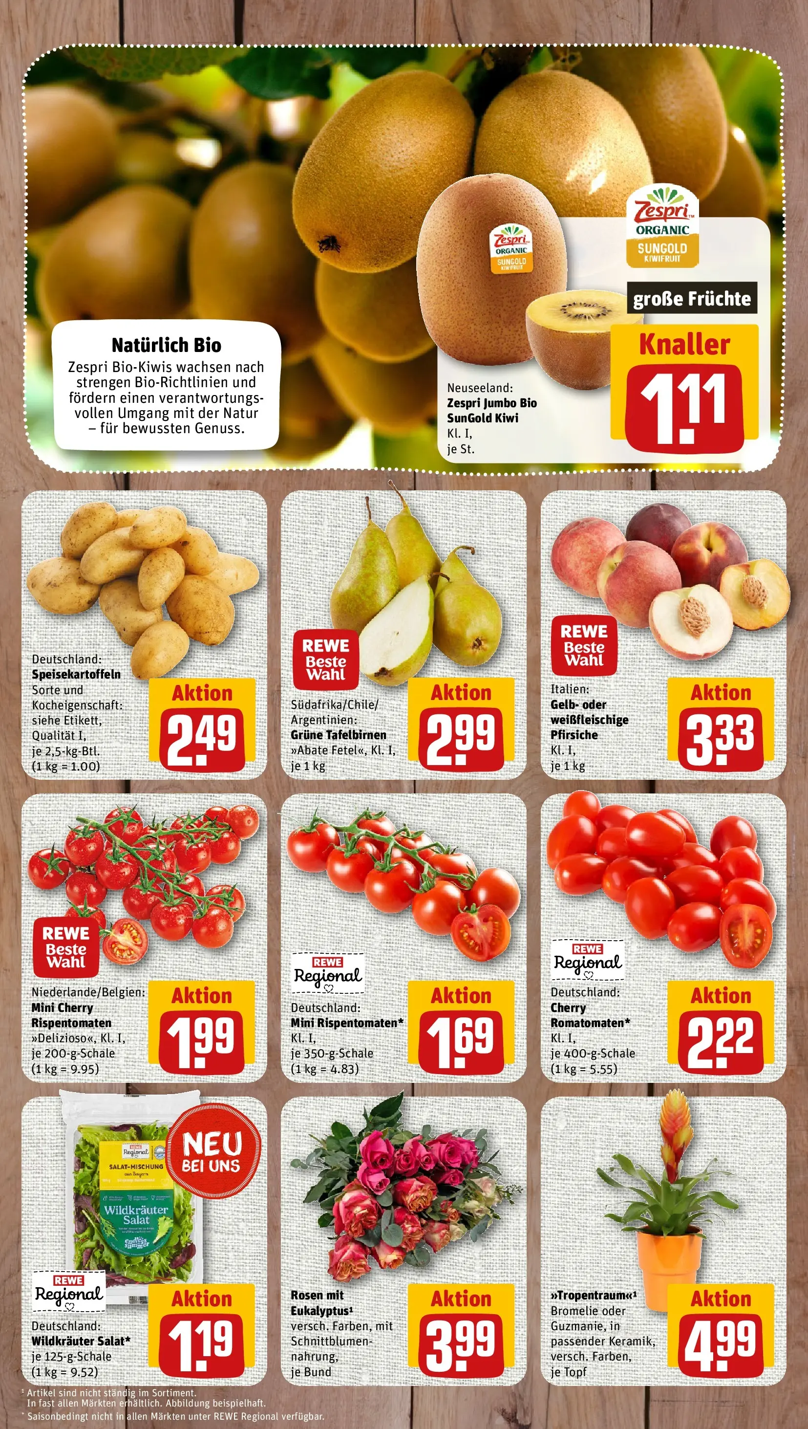REWE Prospekt ab 13.07.2026 zum Blättern » Angebote | Seite: 3 | Produkte: Kiwi, Salat