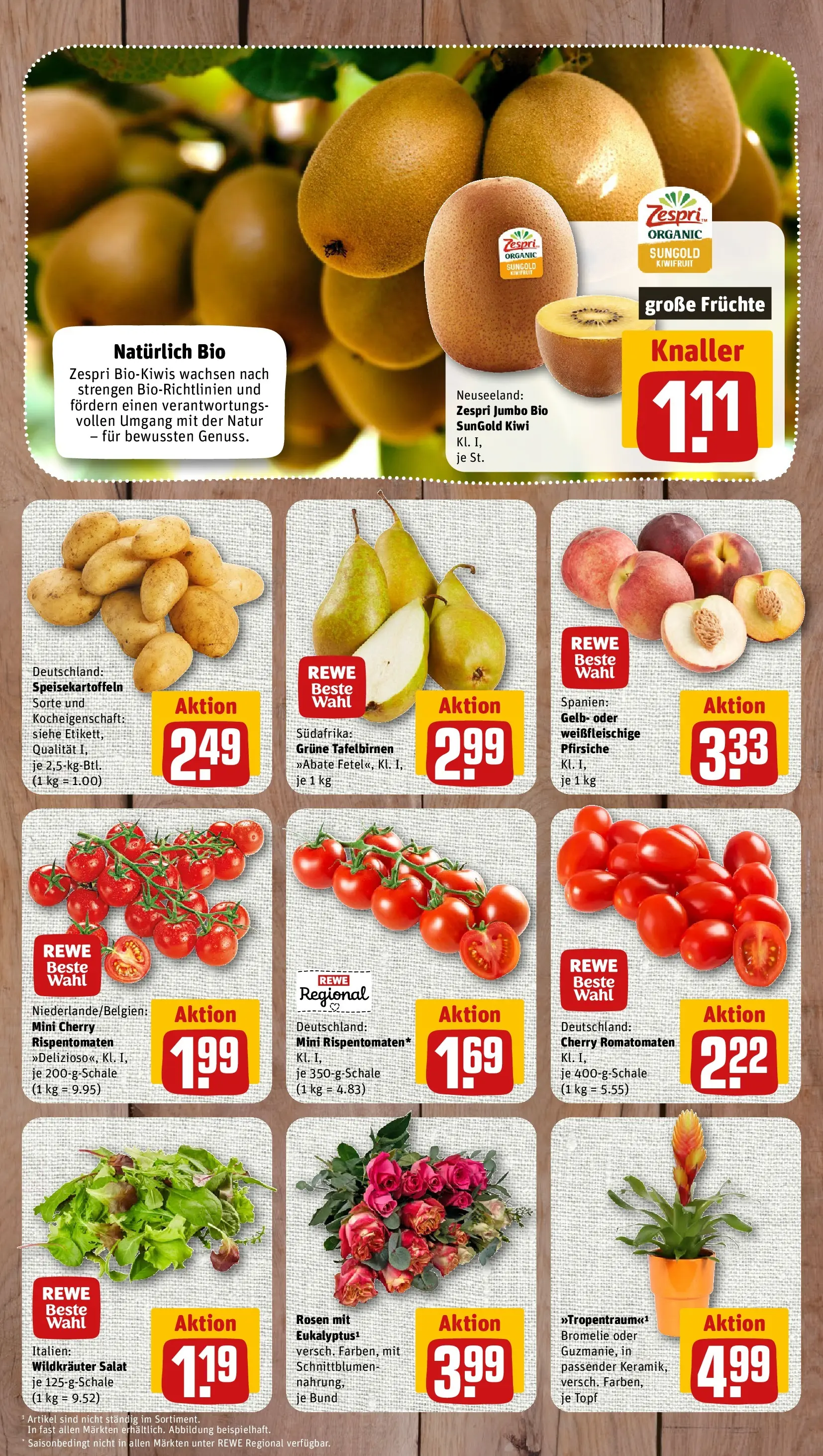 REWE Prospekt ab 13.07.2026 zum Blättern » Angebote | Seite: 3 | Produkte: Kiwi, Salat
