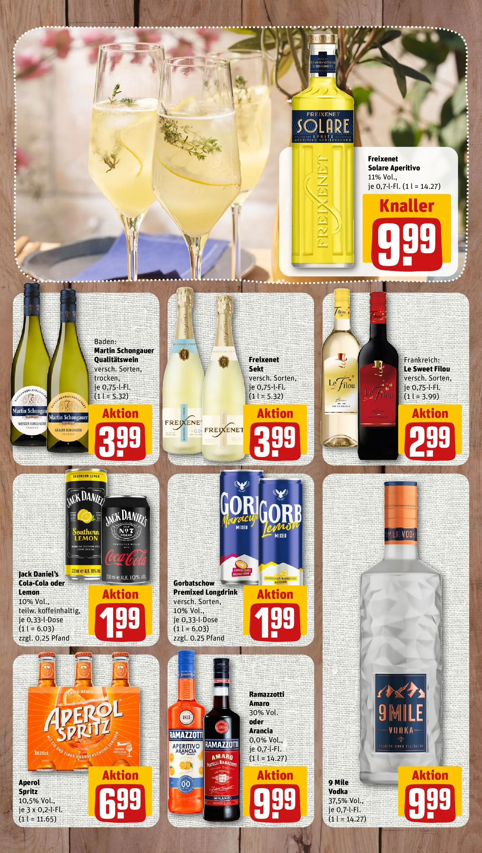 REWE Prospekt ab 13.07.2026 zum Blättern » Angebote | Seite: 10 | Produkte: Rock, Vodka, Eis, Ramazzotti