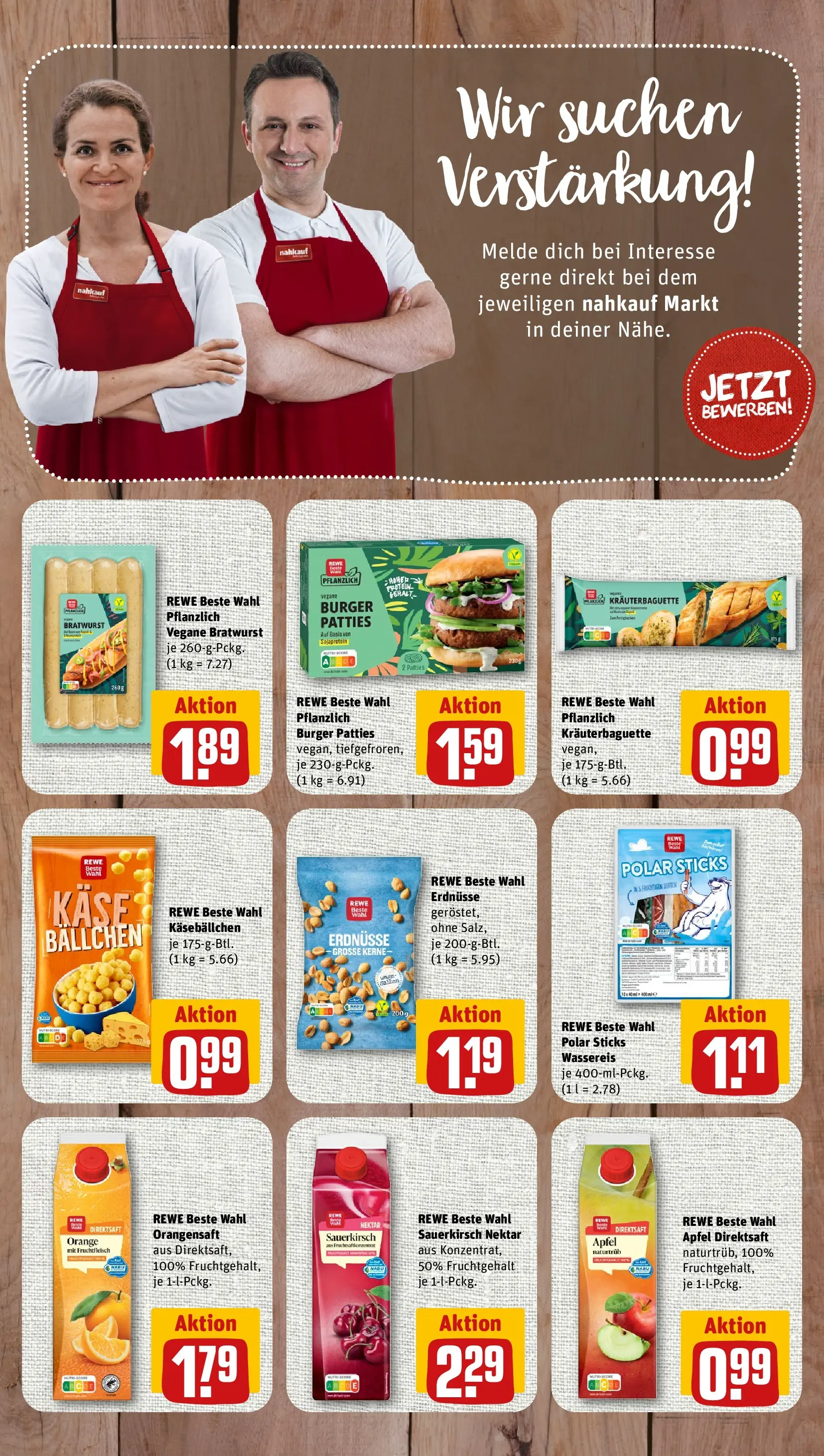 REWE Prospekt ab 13.07.2026 zum Blättern » Angebote | Seite: 7 | Produkte: Käse, Bratwurst, Burger, Äpfel