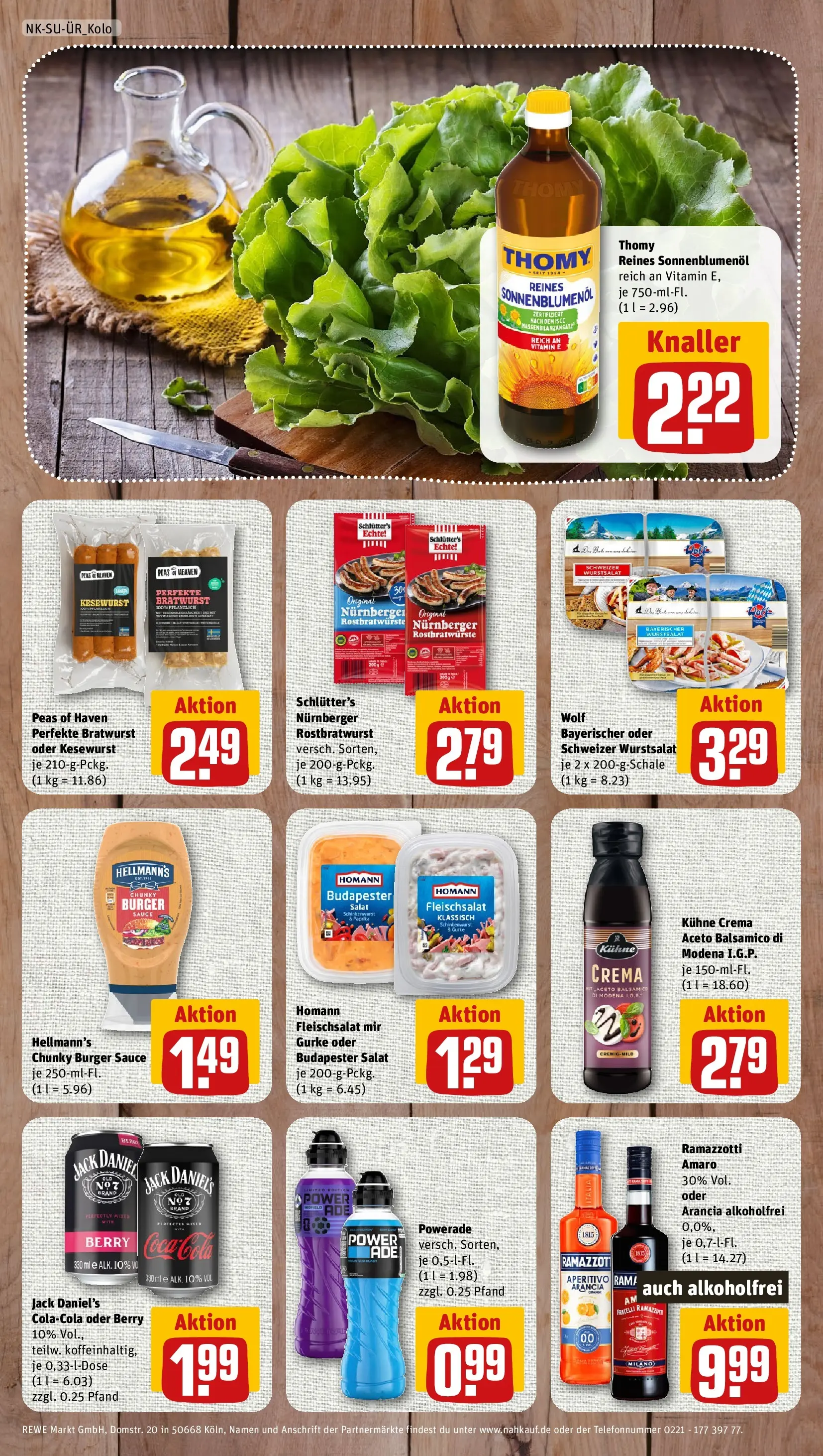 REWE Prospekt ab 13.07.2026 zum Blättern » Angebote | Seite: 8 | Produkte: Rama, Cola, Sonnenblumenol, Salat
