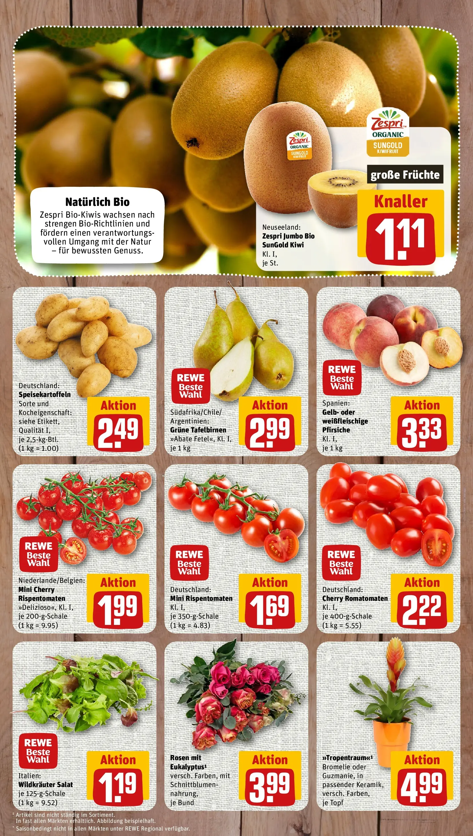 REWE Prospekt ab 13.07.2026 zum Blättern » Angebote | Seite: 3 | Produkte: Kiwi, Salat