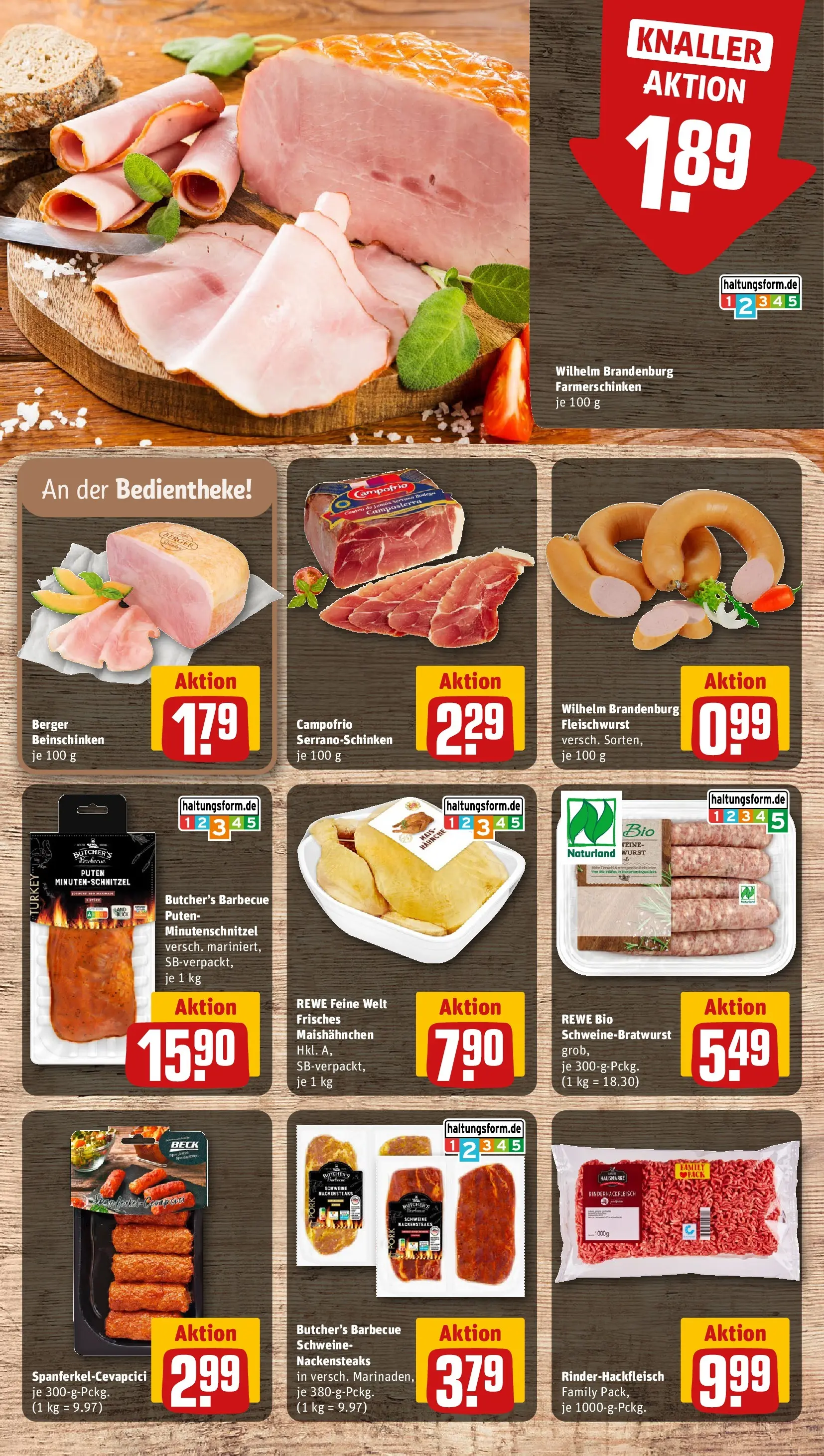 REWE Prospekt ab 13.07.2026 zum Blättern » Angebote | Seite: 9 | Produkte: Nackensteaks, Wurst