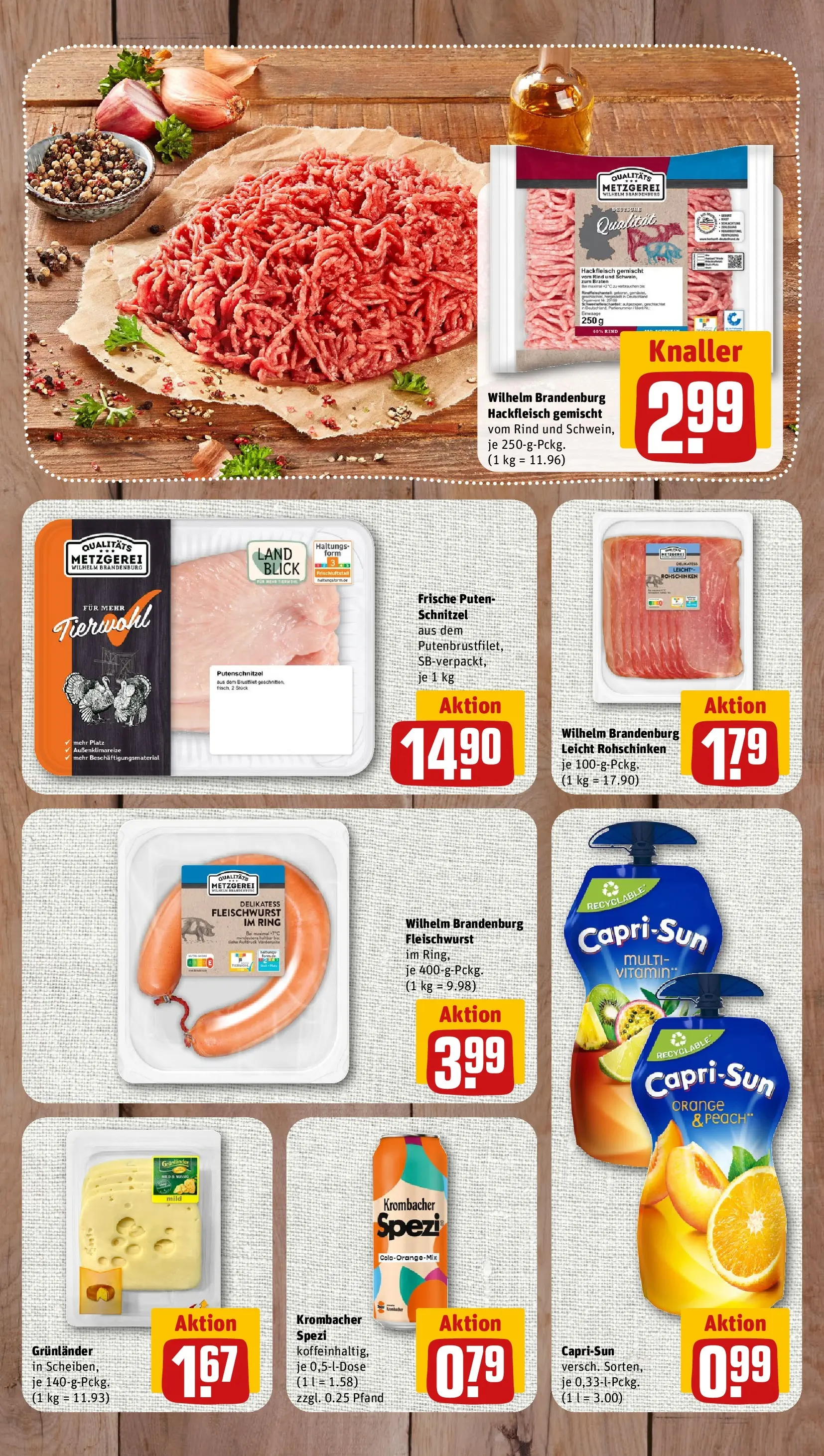 REWE Prospekt ab 13.07.2026 zum Blättern » Angebote | Seite: 7 | Produkte: Schnitzel, Grunlander, Putenschnitzel, Krombacher