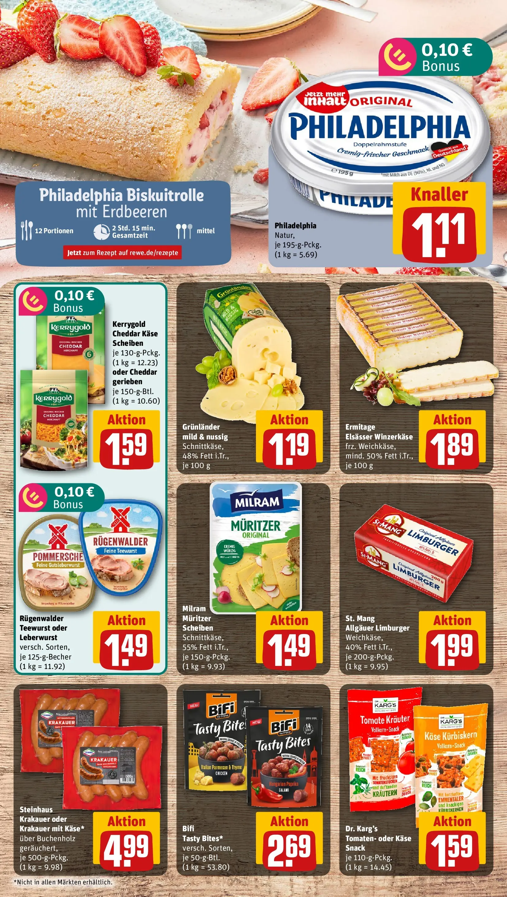REWE Prospekt ab 12.07.2026 zum Blättern » Angebote | Seite: 11 | Produkte: Käse, Bifi, Tomaten, Grunlander