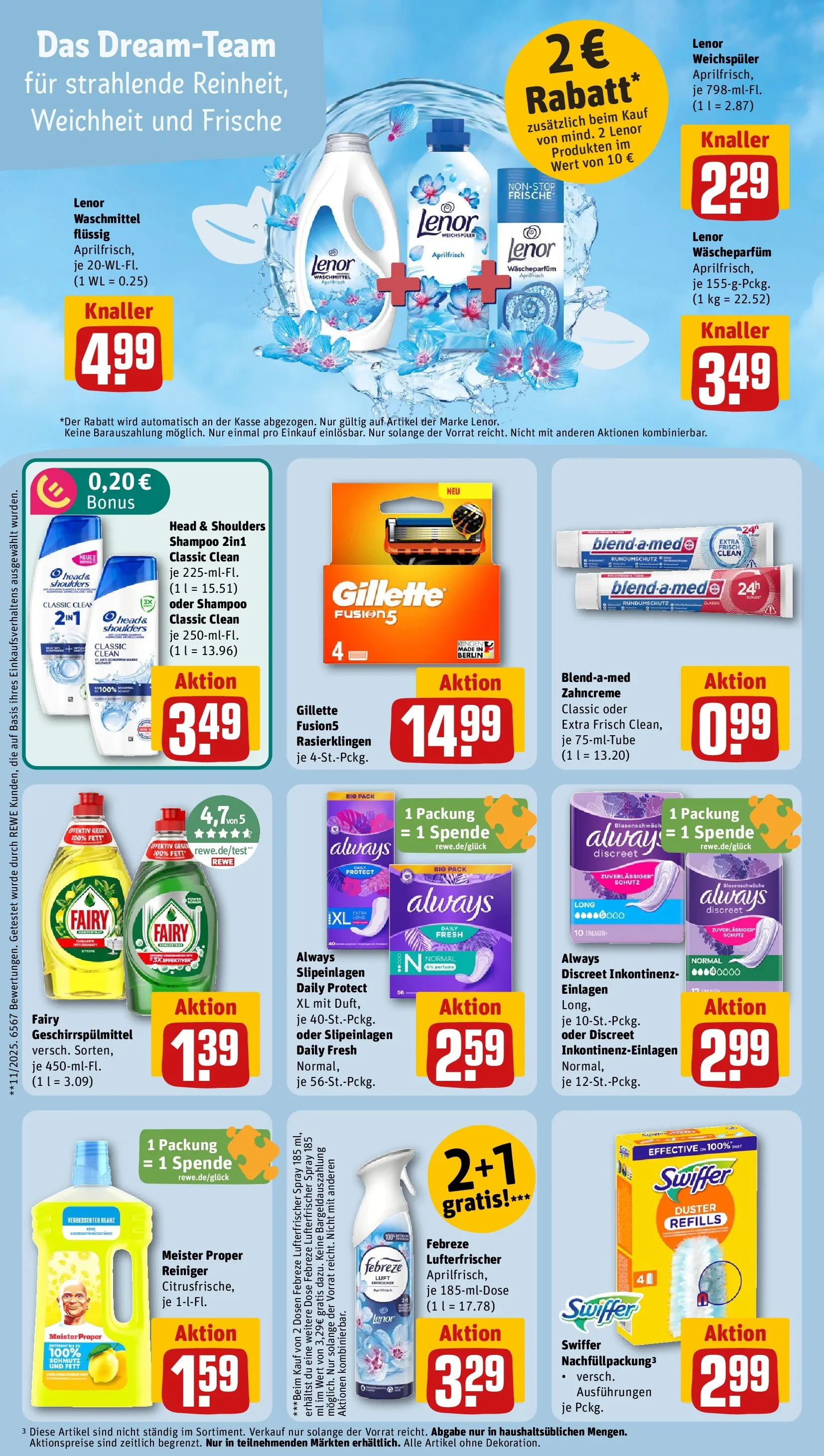 REWE Prospekt ab 12.07.2026 zum Blättern » Angebote | Seite: 19 | Produkte: Lenor, Head & shoulders, Waschmittel, Geschirrspülmittel