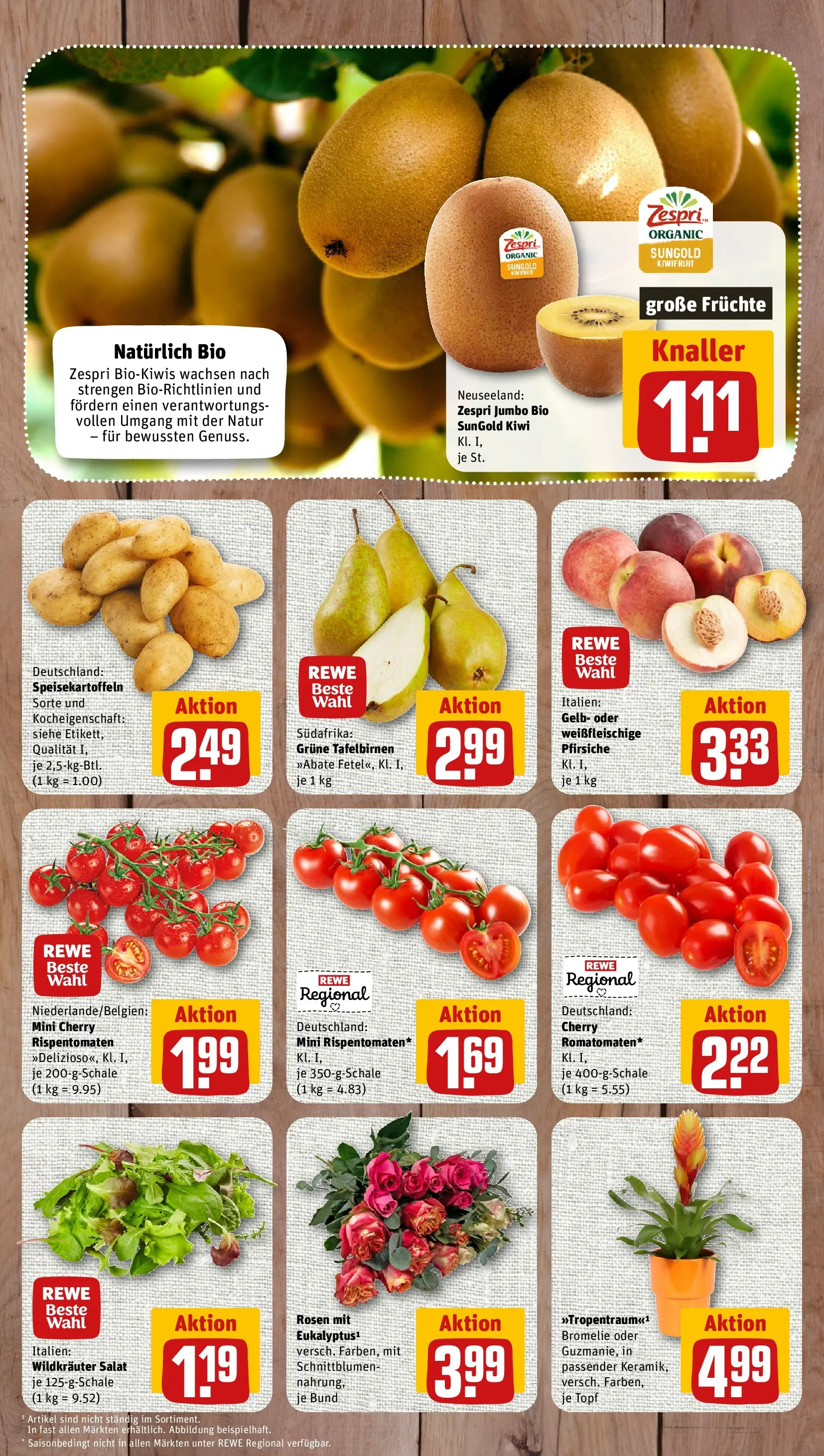 REWE Prospekt ab 13.07.2026 zum Blättern » Angebote | Seite: 3 | Produkte: Kiwi, Salat