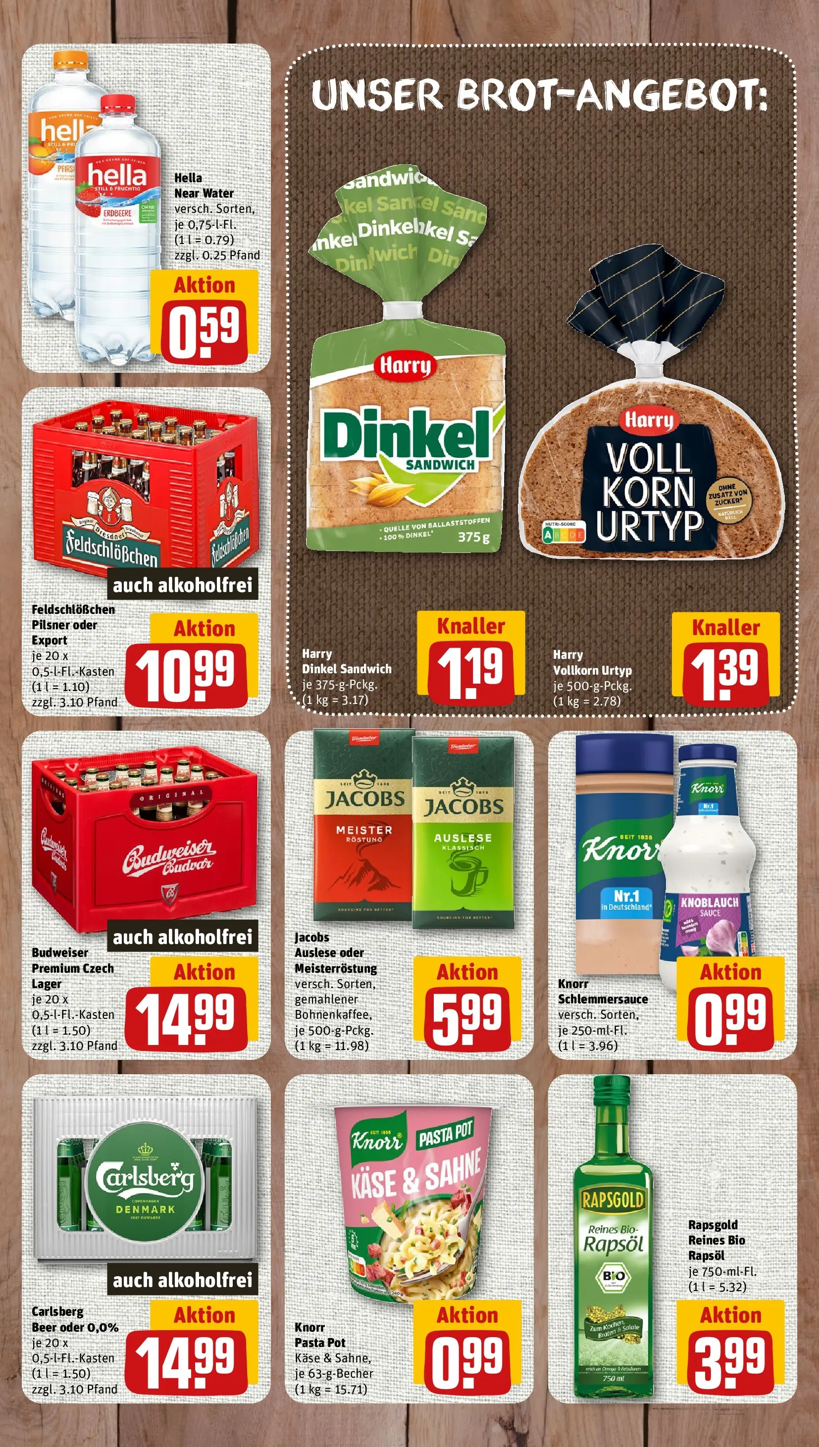 REWE Prospekt ab 13.07.2026 zum Blättern » Angebote | Seite: 7 | Produkte: Käse, Rapsöl, Knorr, Sahne