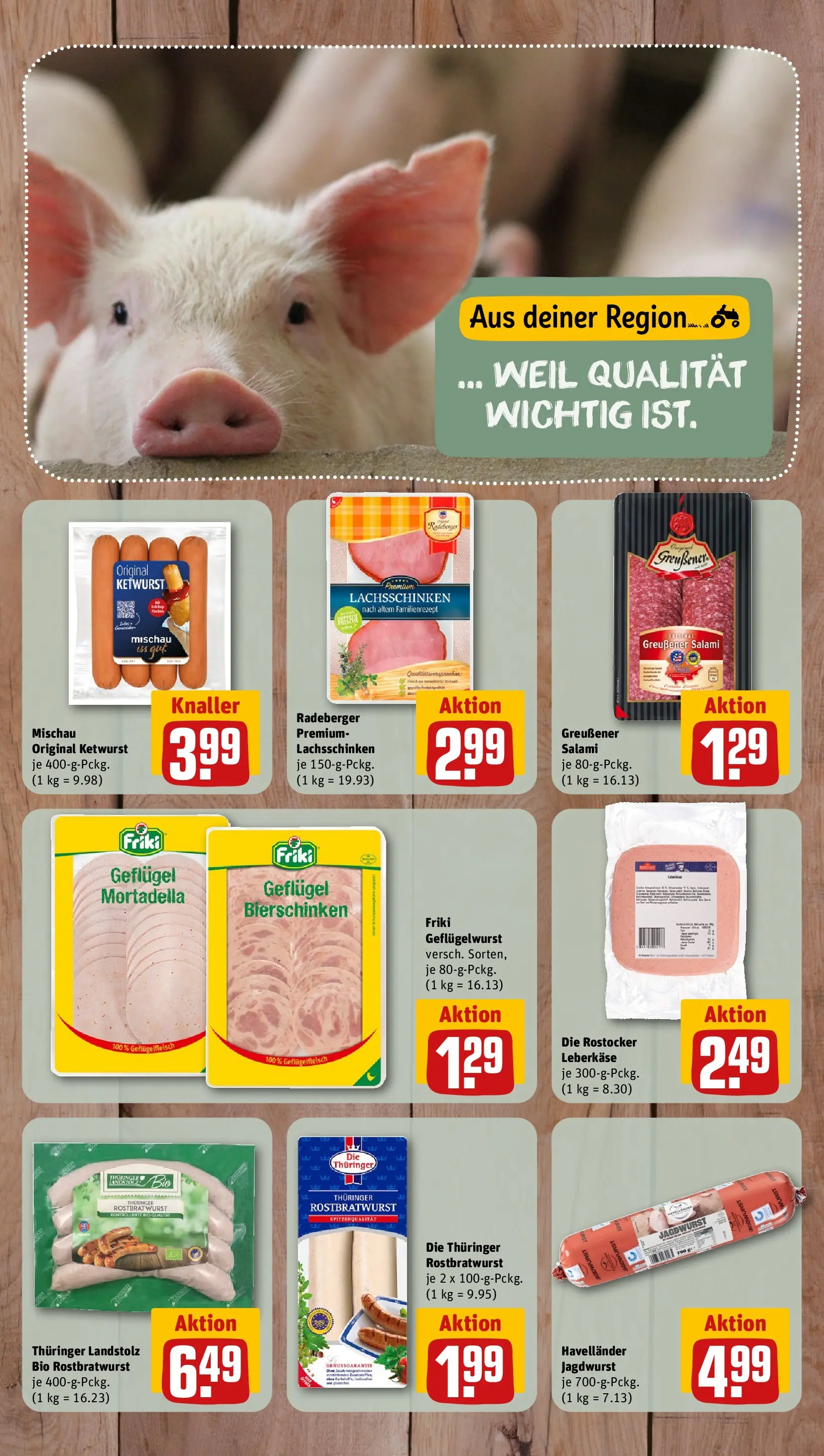 REWE Prospekt ab 13.07.2026 zum Blättern » Angebote | Seite: 9 | Produkte: Salami, Leberkase