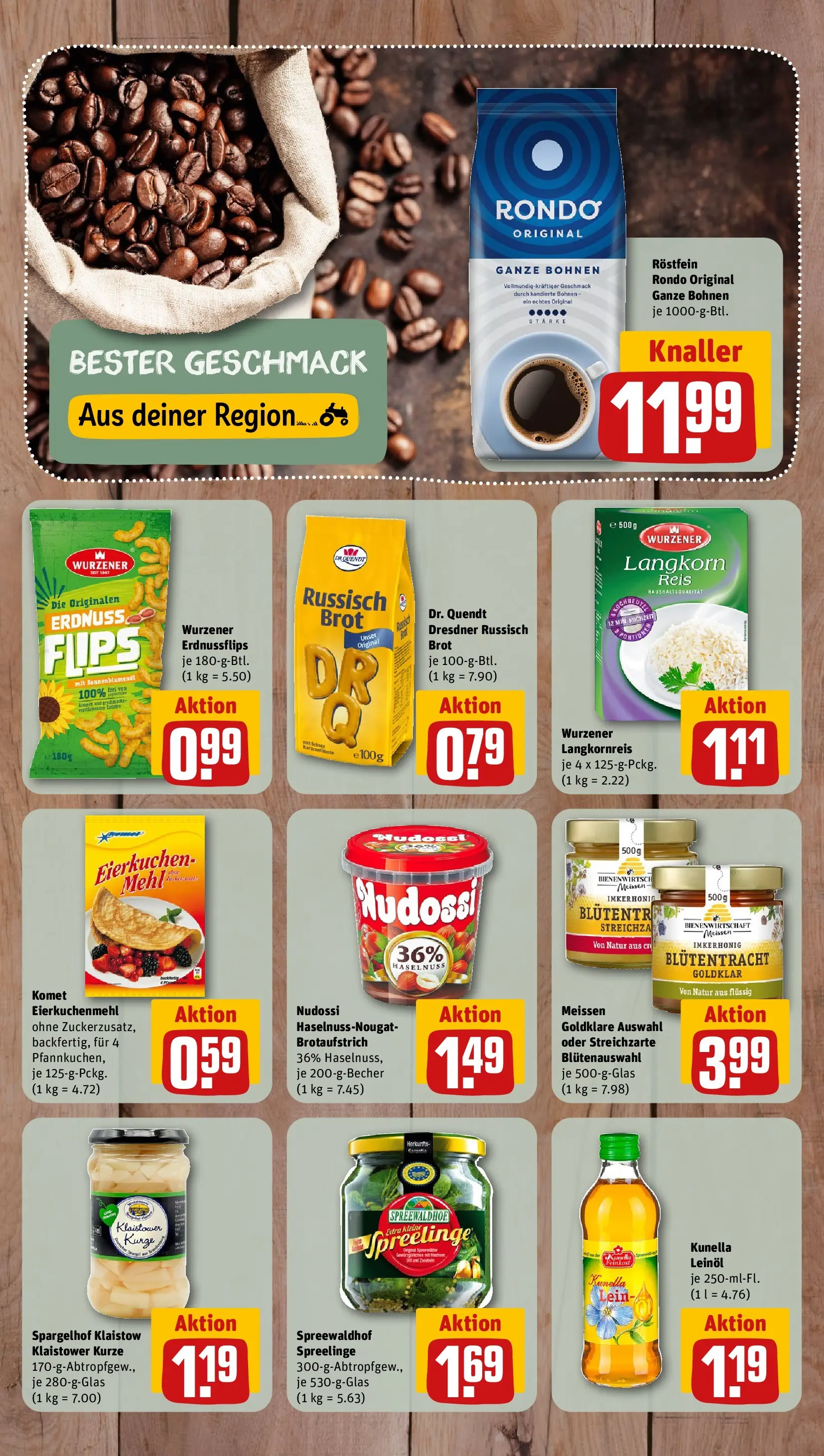 REWE Prospekt ab 13.07.2026 zum Blättern » Angebote | Seite: 10 | Produkte: Leinöl, Sonnenblumenol, Brot, Reis