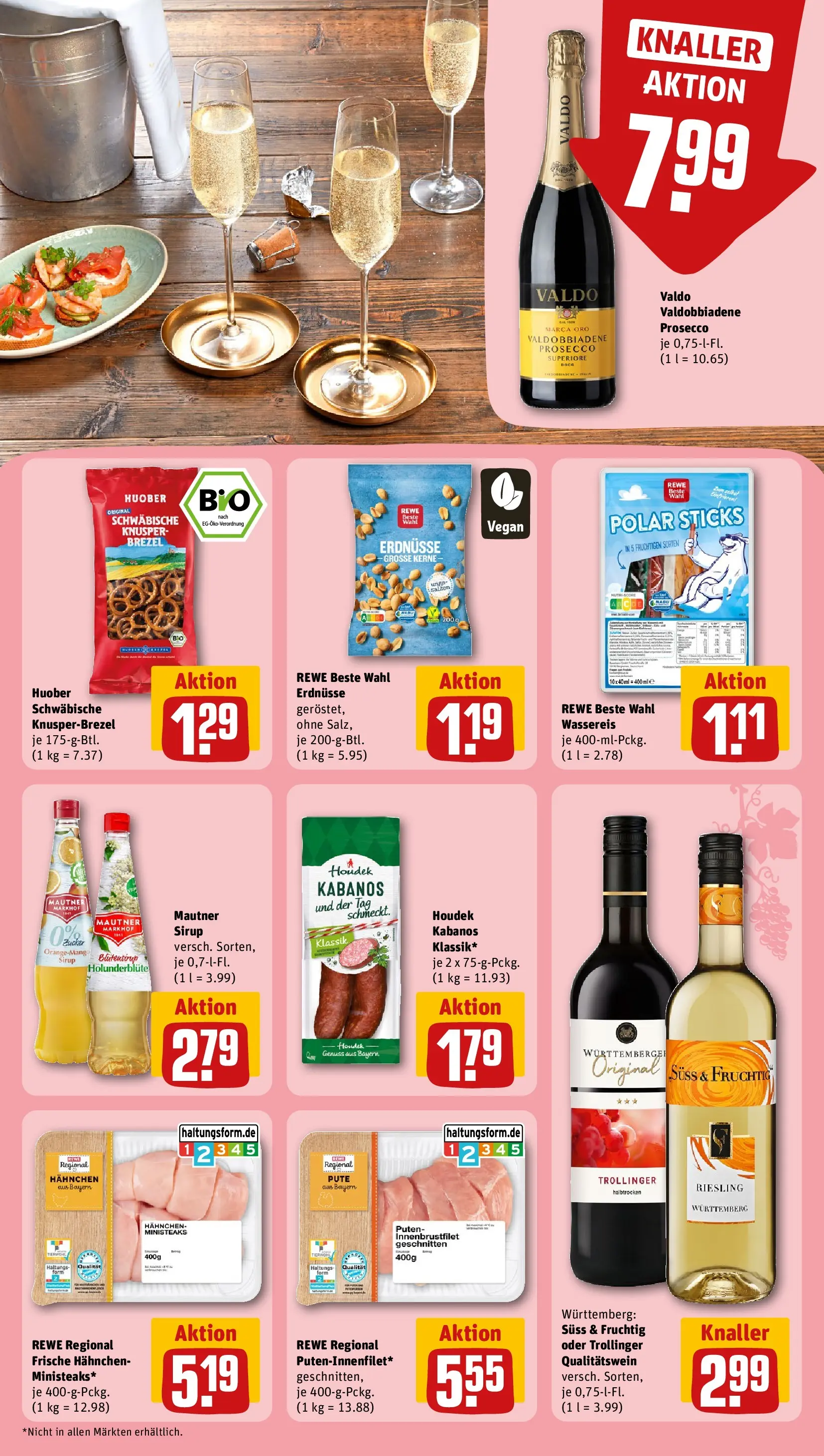 REWE Prospekt ab 12.07.2026 zum Blättern » Angebote | Seite: 15 | Produkte: Pute, Erdnüsse, Sirup, Prosecco