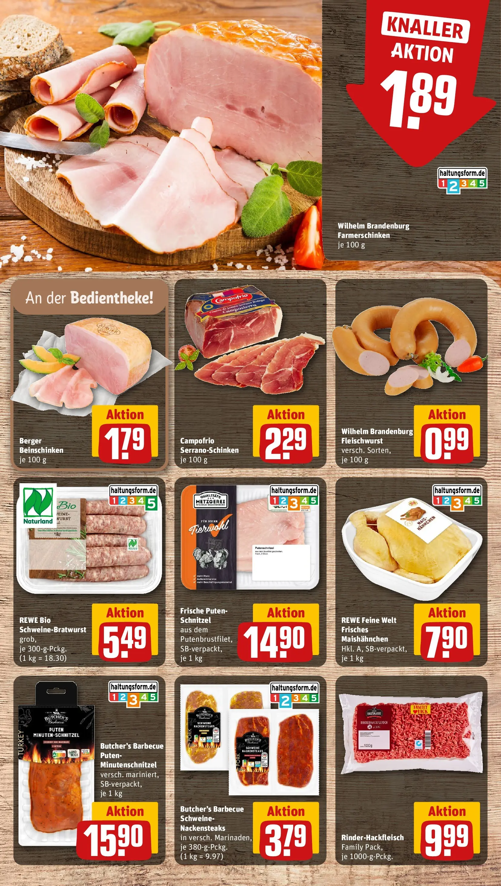 REWE Prospekt ab 13.07.2026 zum Blättern » Angebote | Seite: 8 | Produkte: Nackensteaks, Hahnchen, Schnitzel, Wurst