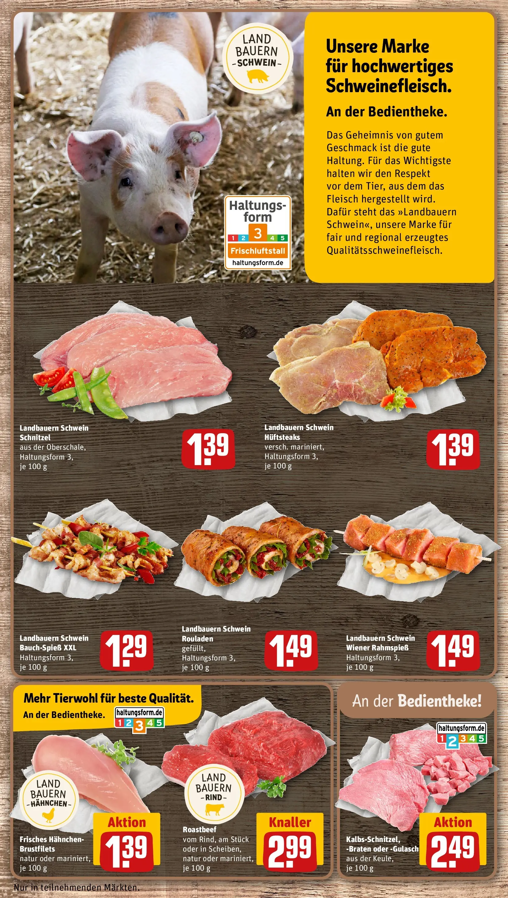 REWE Prospekt ab 12.07.2026 zum Blättern » Angebote | Seite: 8 | Produkte: Hahnchen, Schnitzel, Roastbeef, Gulasch