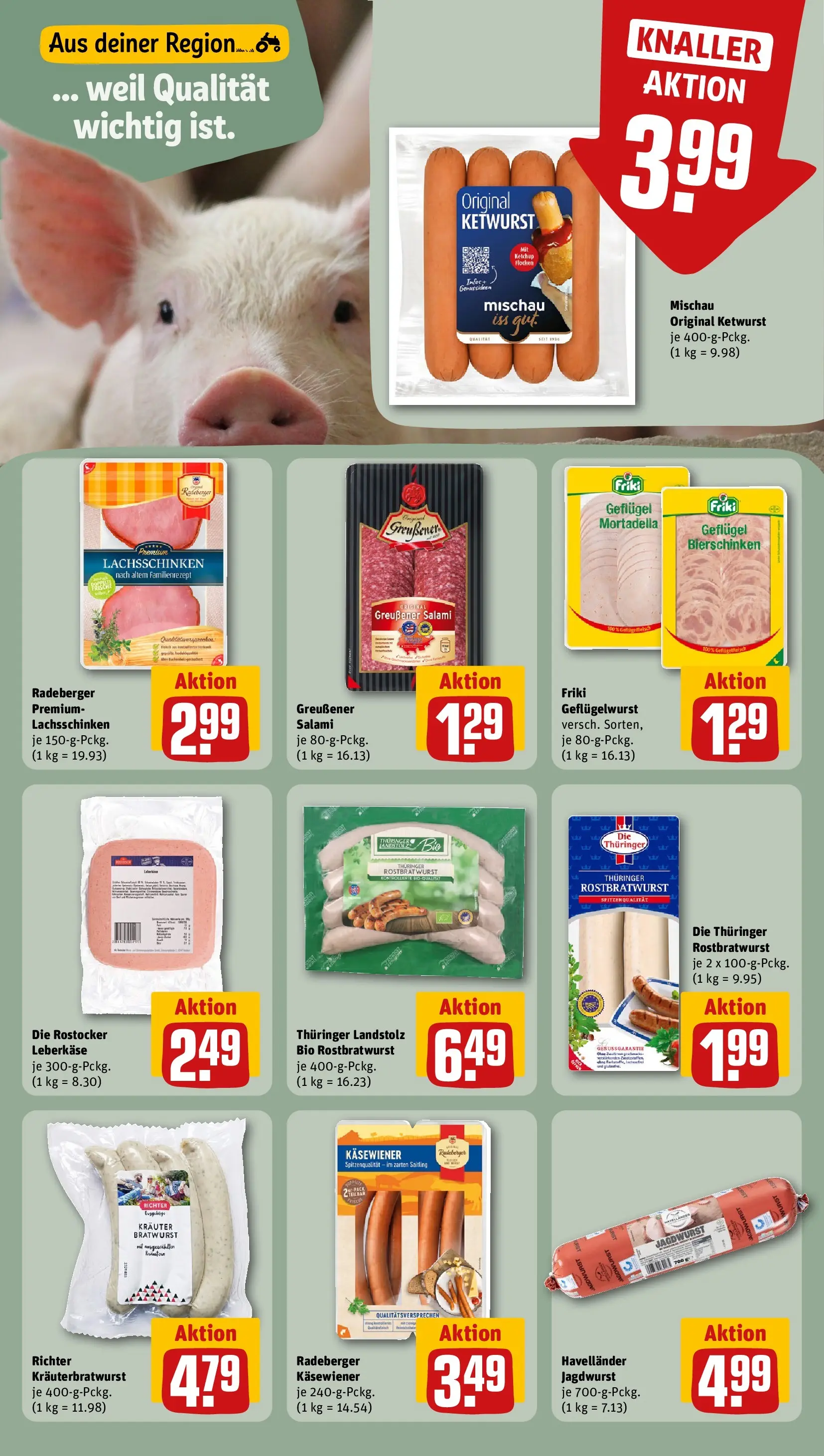 REWE Prospekt ab 12.07.2026 zum Blättern » Angebote | Seite: 13 | Produkte: Wurst, Ketchup, Flocken, Leberkase