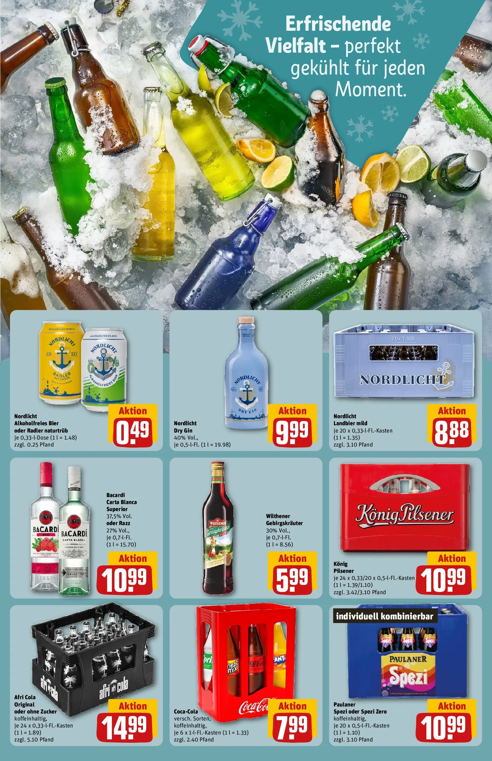 REWE Prospekt ab 13.07.2026 zum Blättern » Angebote | Seite: 17 | Produkte: Wilthener, Bier, Zucker, Gin