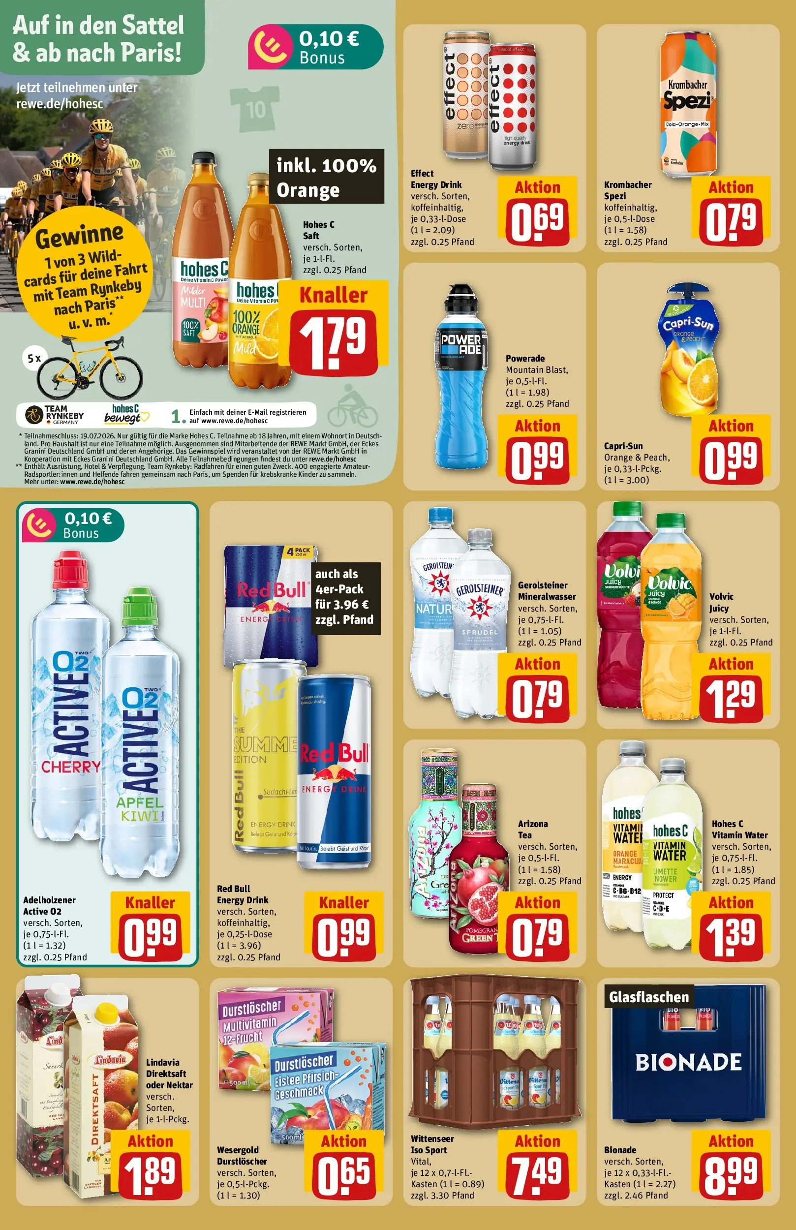 REWE Prospekt ab 13.07.2026 zum Blättern » Angebote | Seite: 18 | Produkte: Durstloscher, Energy, Hohes c, Gerolsteiner