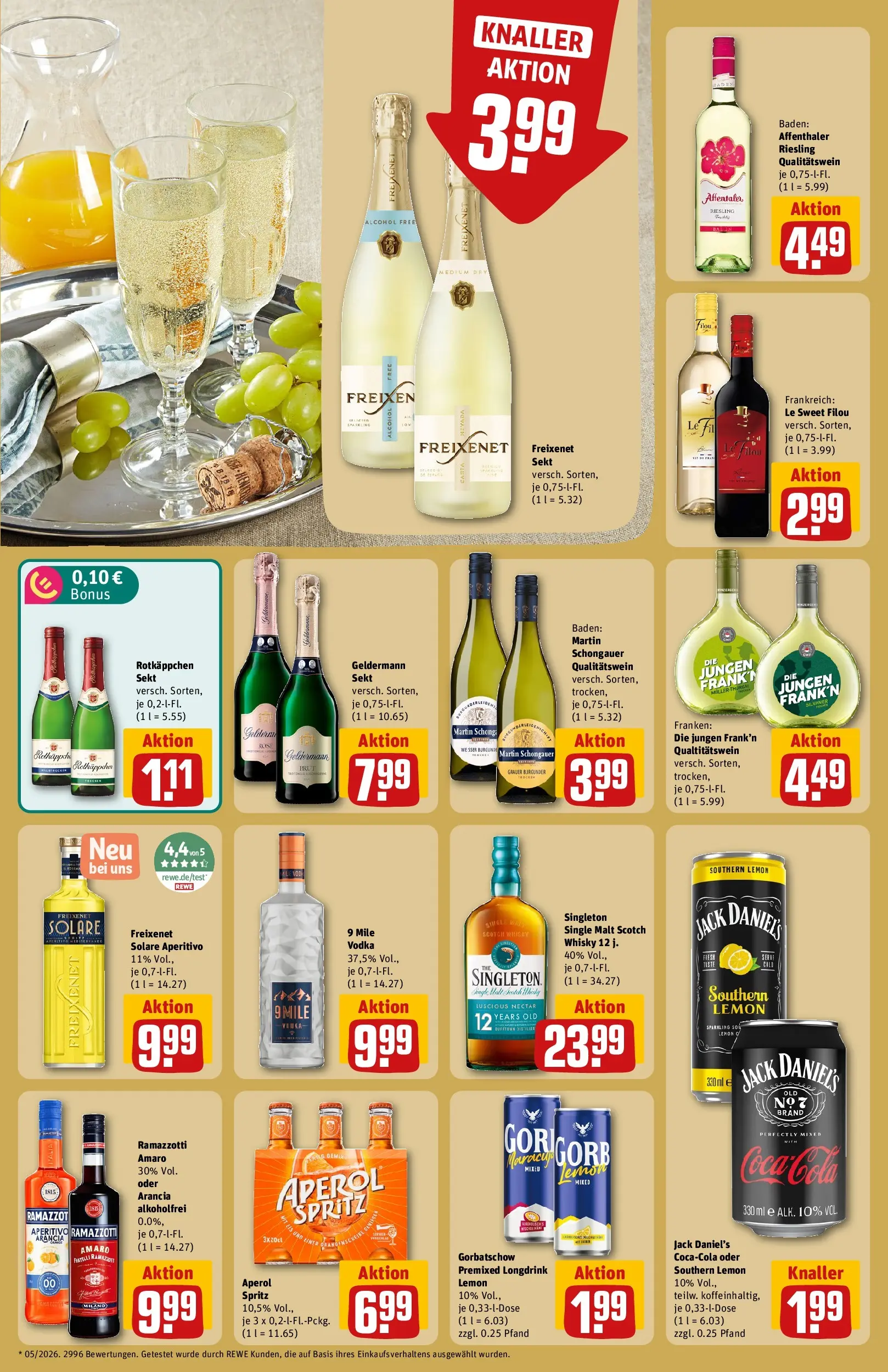 REWE Prospekt ab 13.07.2026 zum Blättern » Angebote | Seite: 22 | Produkte: Cola, Freixenet, Rotkäppchen, Vodka