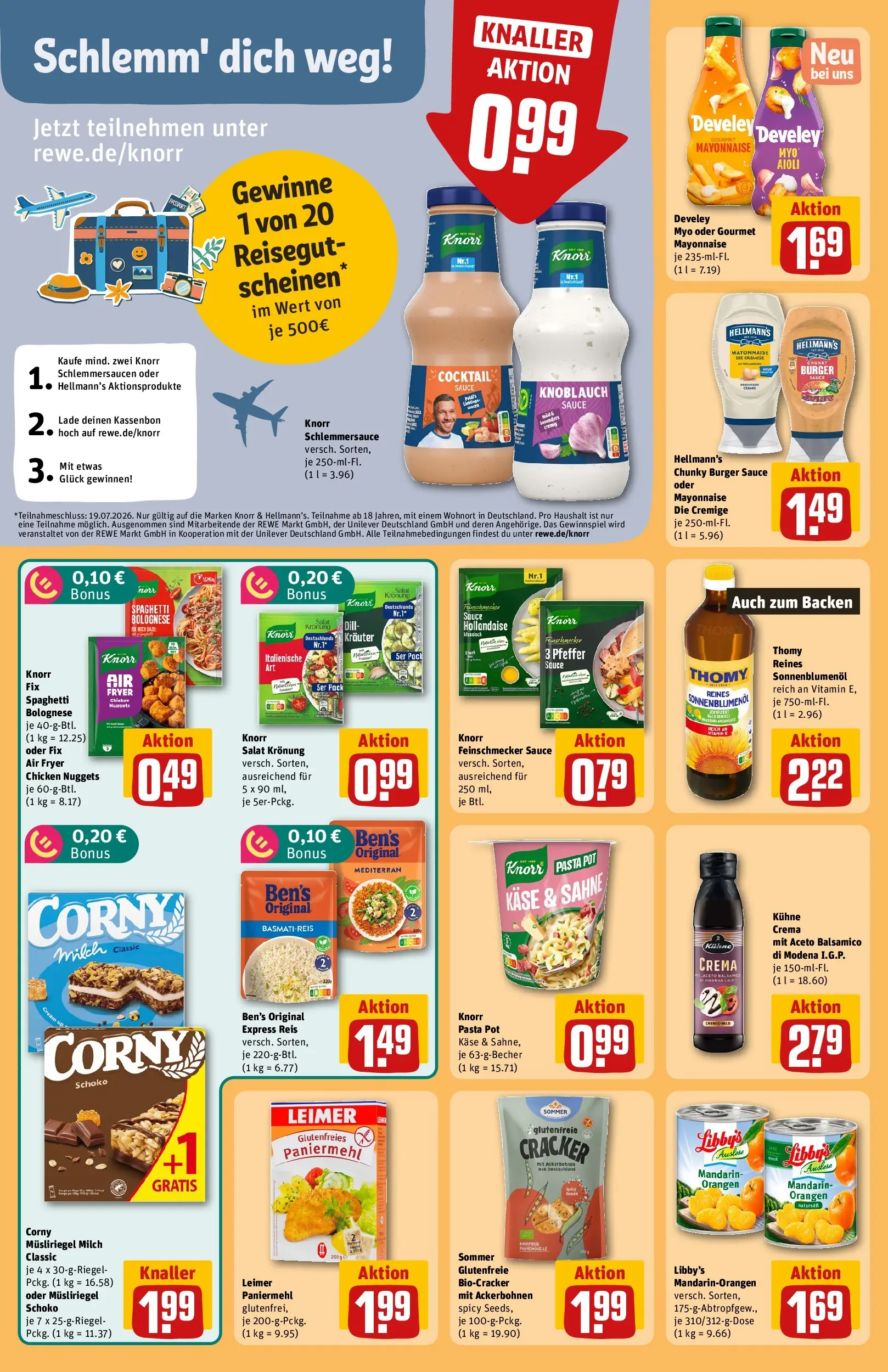 REWE Prospekt ab 13.07.2026 zum Blättern » Angebote | Seite: 24 | Produkte: Milch, Burger, Knorr, Salat