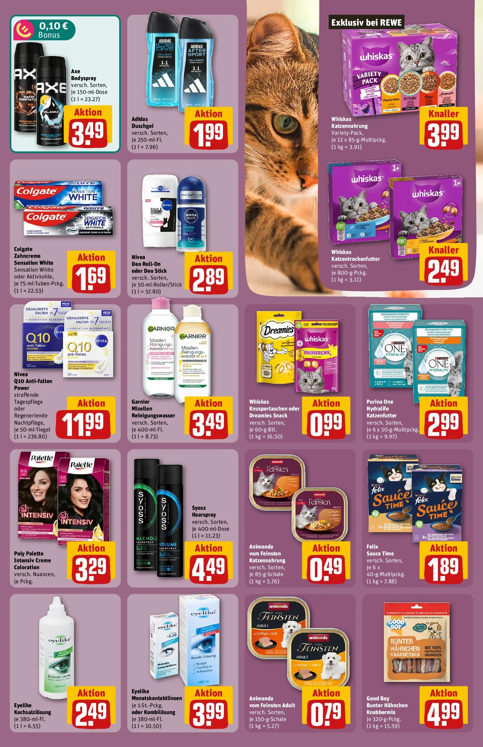 REWE Prospekt ab 13.07.2026 zum Blättern » Angebote | Seite: 27 | Produkte: Katzenfutter, Haarspray, Duschgel, Wasser