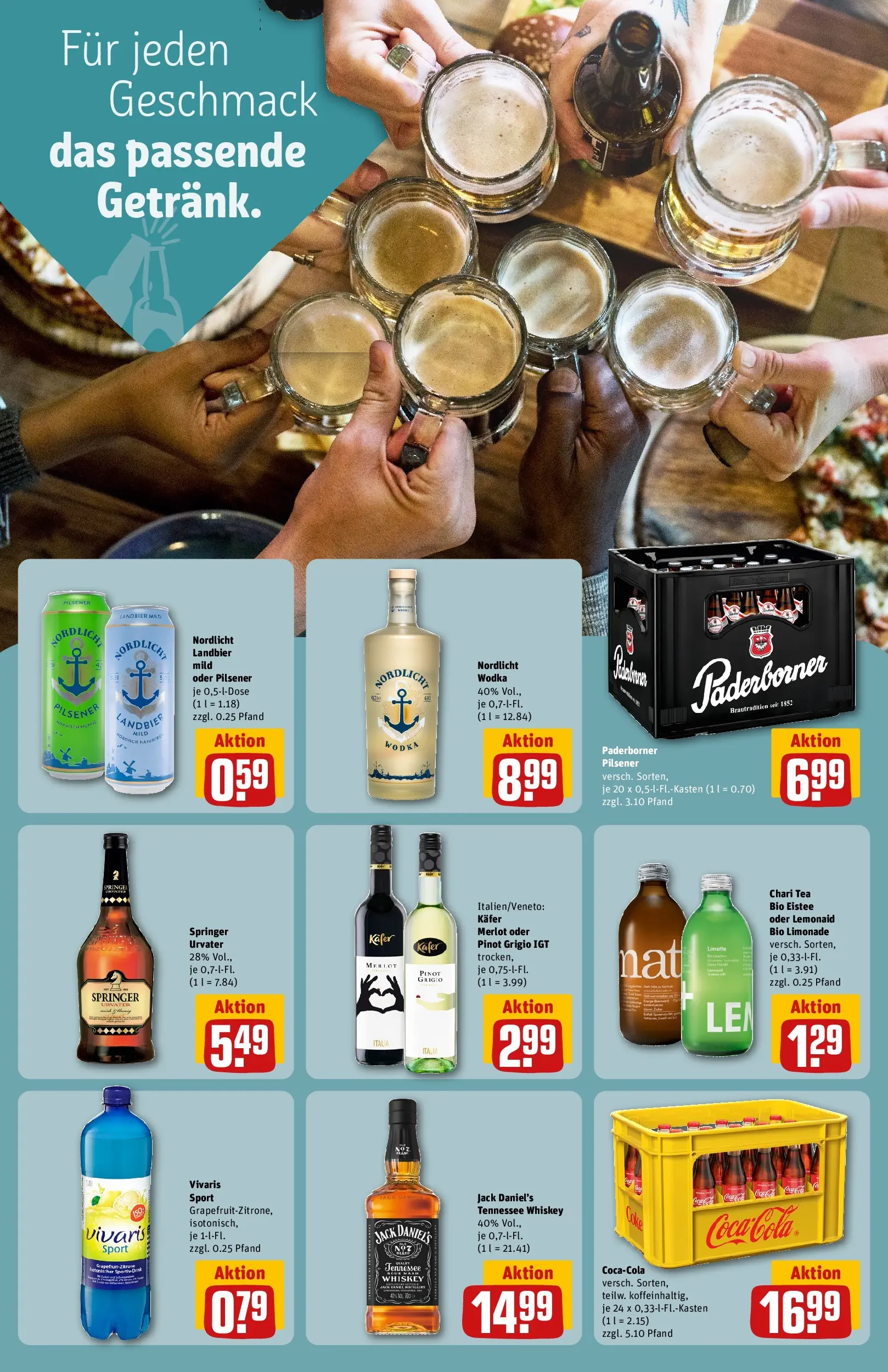 REWE Prospekt ab 13.07.2026 zum Blättern » Angebote | Seite: 16 | Produkte: Jack Daniel's, Limonade, Limette, Whiskey
