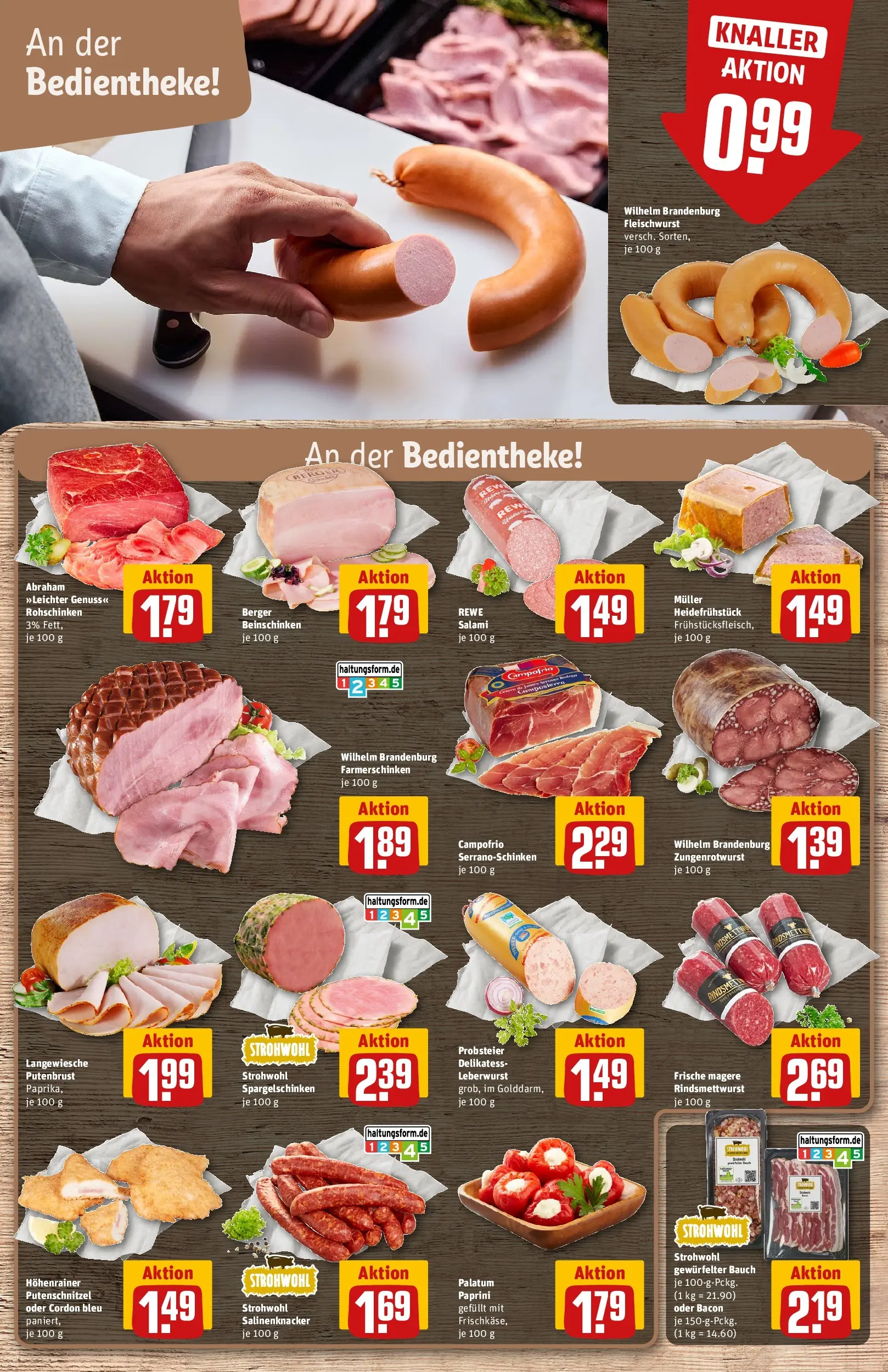 REWE Prospekt ab 13.07.2026 zum Blättern » Angebote | Seite: 10 | Produkte: Putenschnitzel, Salami