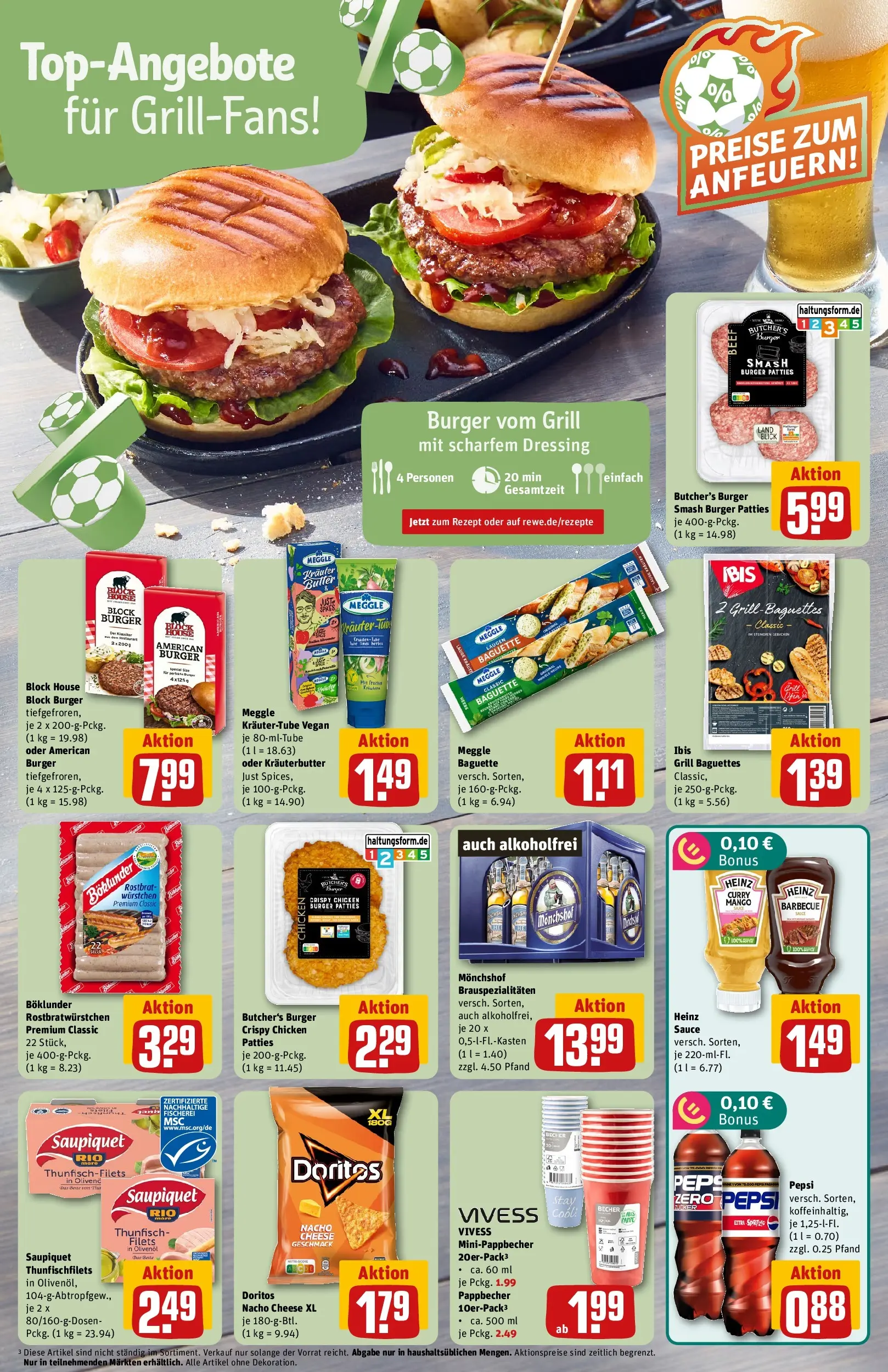 REWE Prospekt ab 13.07.2026 zum Blättern » Angebote | Seite: 15 | Produkte: Grill, Olivenol, Kräuterbutter, Pepsi