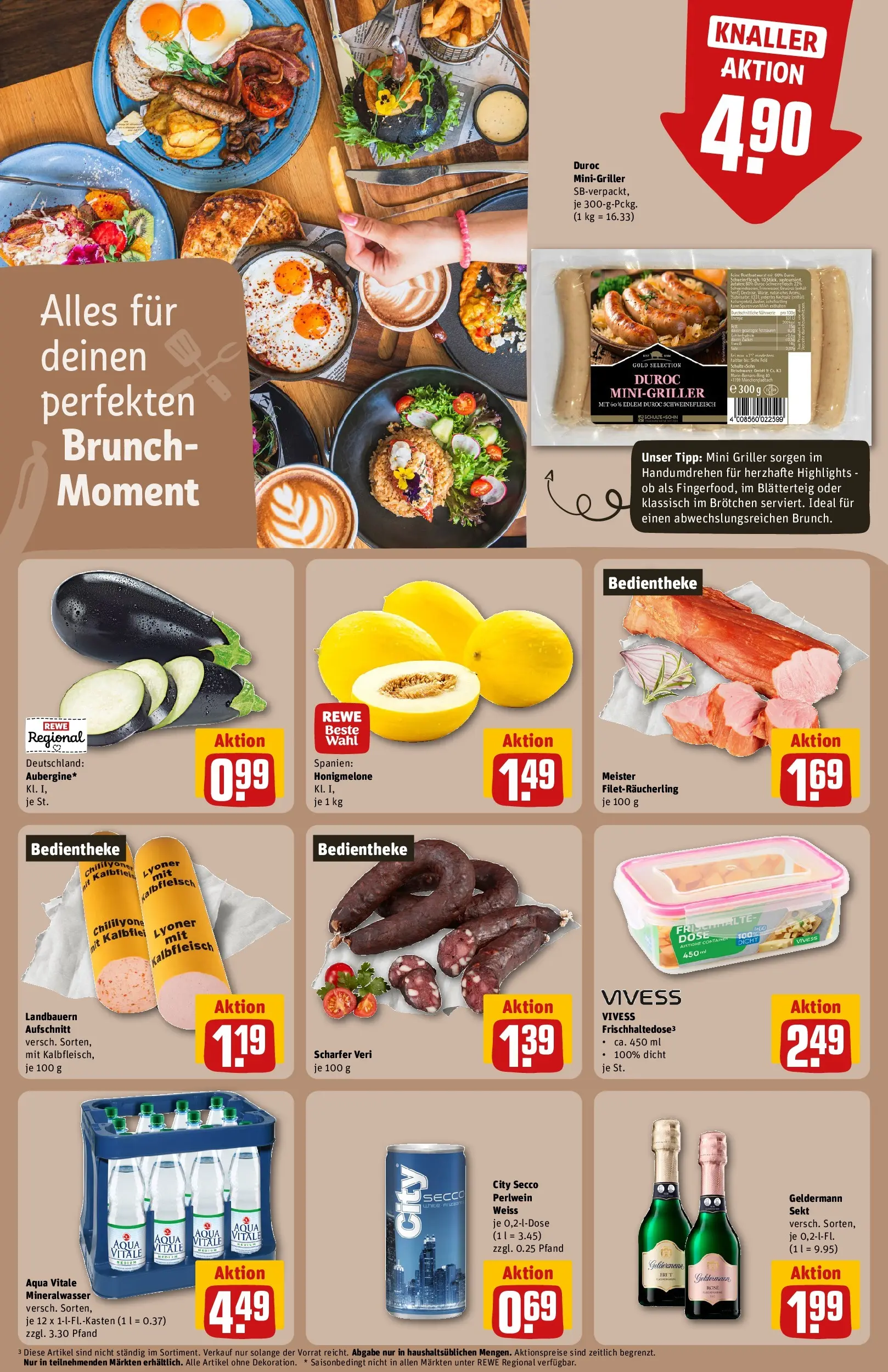 REWE Prospekt ab 13.07.2026 zum Blättern » Angebote | Seite: 16 | Produkte: Sekt, Mineralwasser, Schweinefleisch, Griller