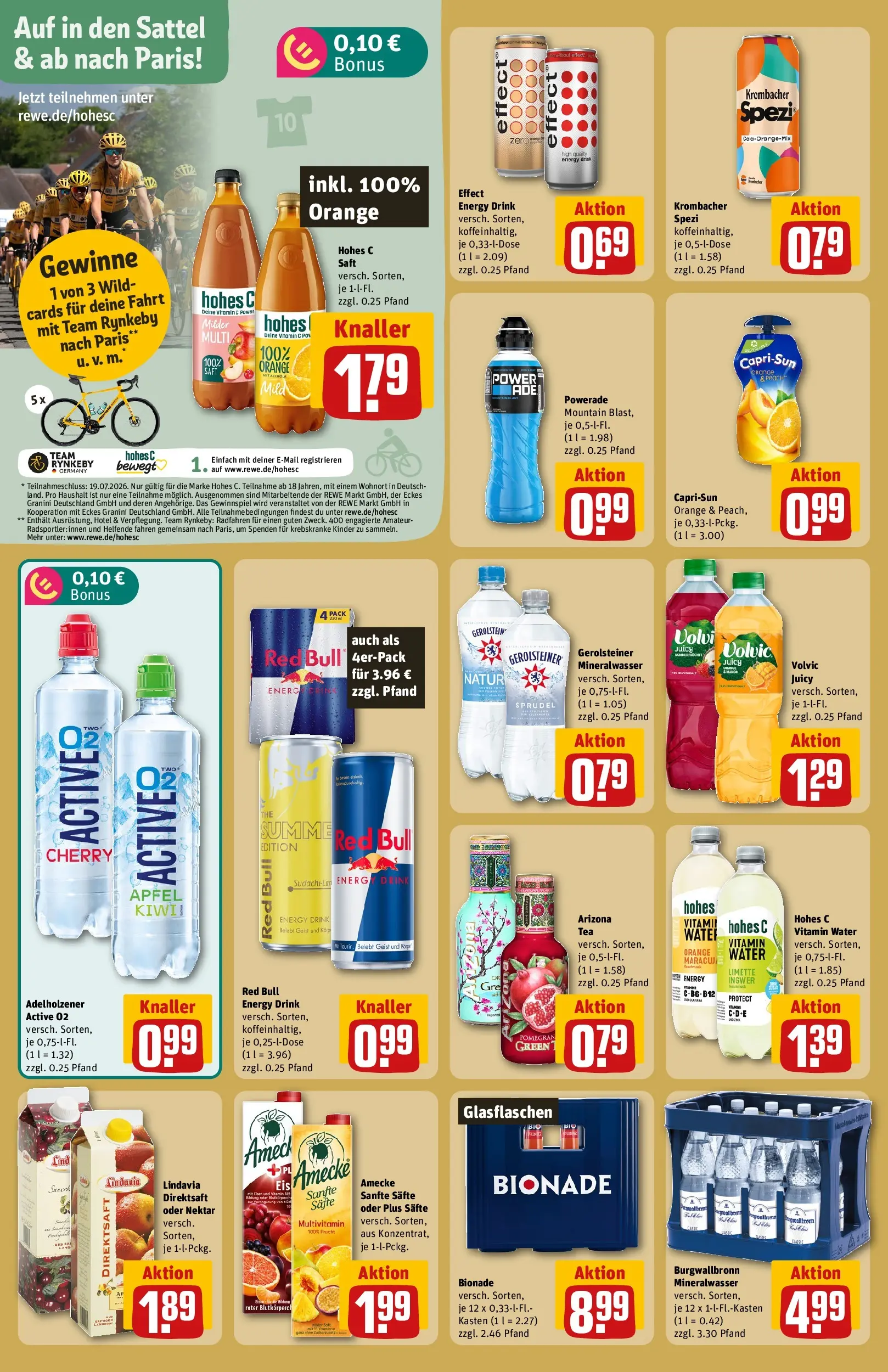 REWE Prospekt ab 13.07.2026 zum Blättern » Angebote | Seite: 20 | Produkte: Adelholzener, Powerade, Limette, Eis