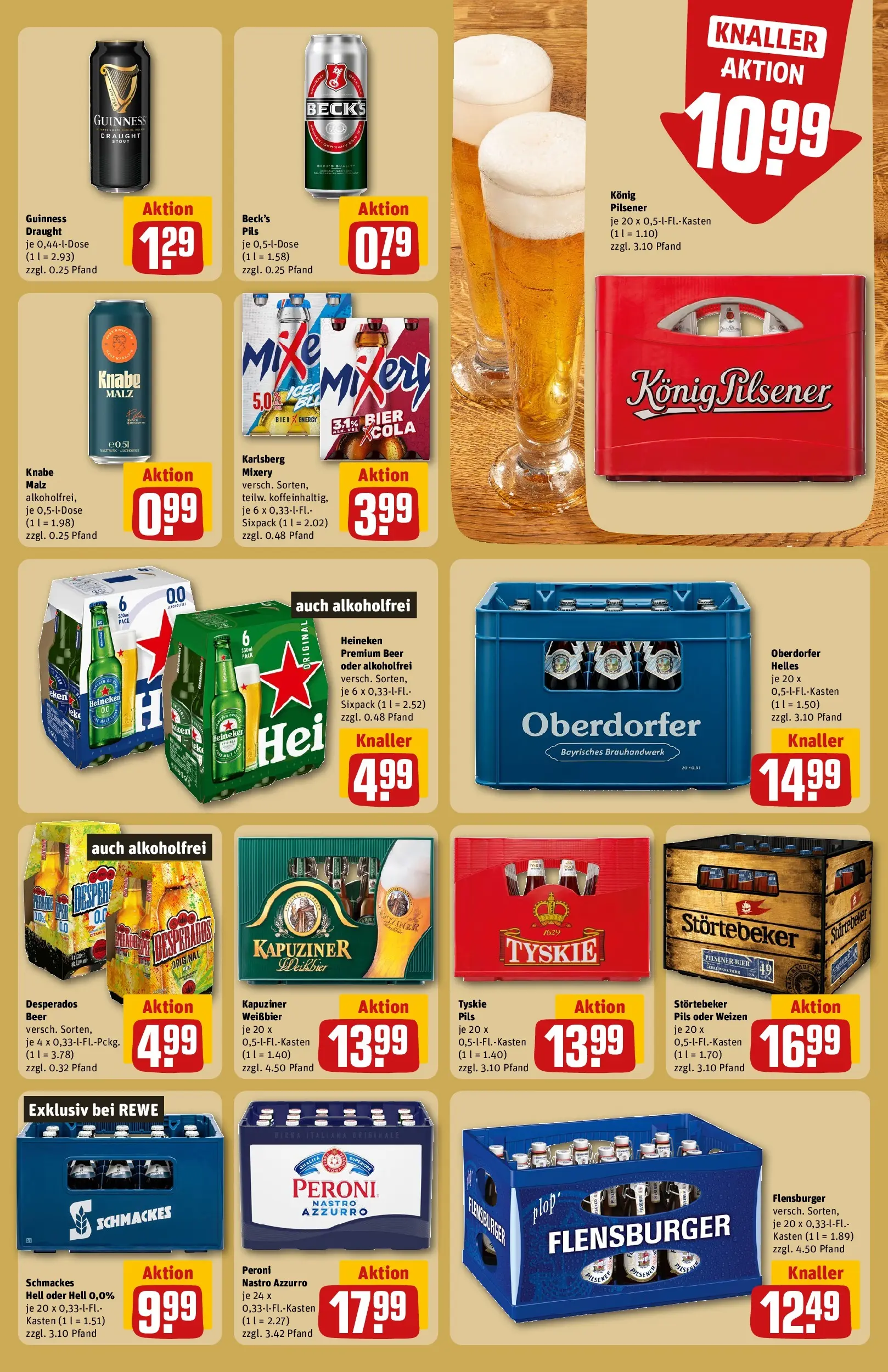 REWE Prospekt ab 13.07.2026 zum Blättern » Angebote | Seite: 21 | Produkte: Tyskie, Bier, Weißbier, Flensburger