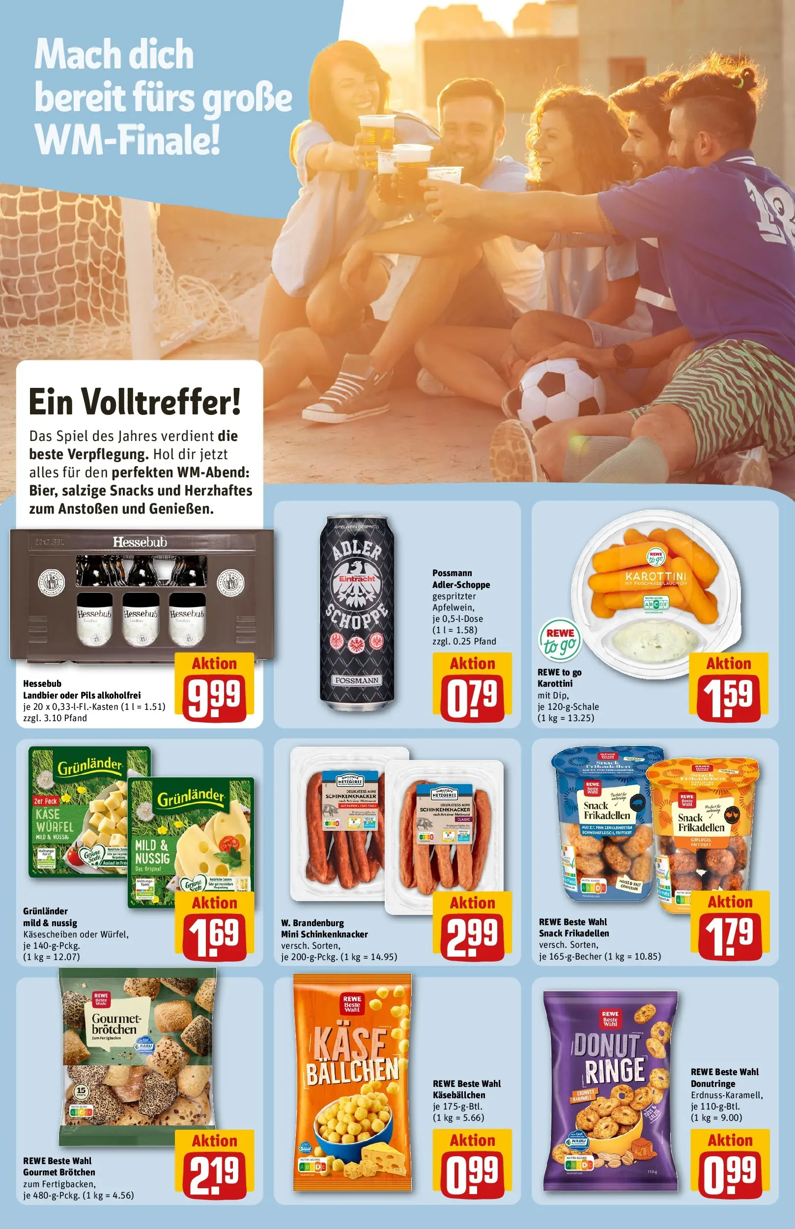 REWE Prospekt ab 13.07.2026 zum Blättern » Angebote | Seite: 14 | Produkte: Spiel, Käse, Pils, Grunlander