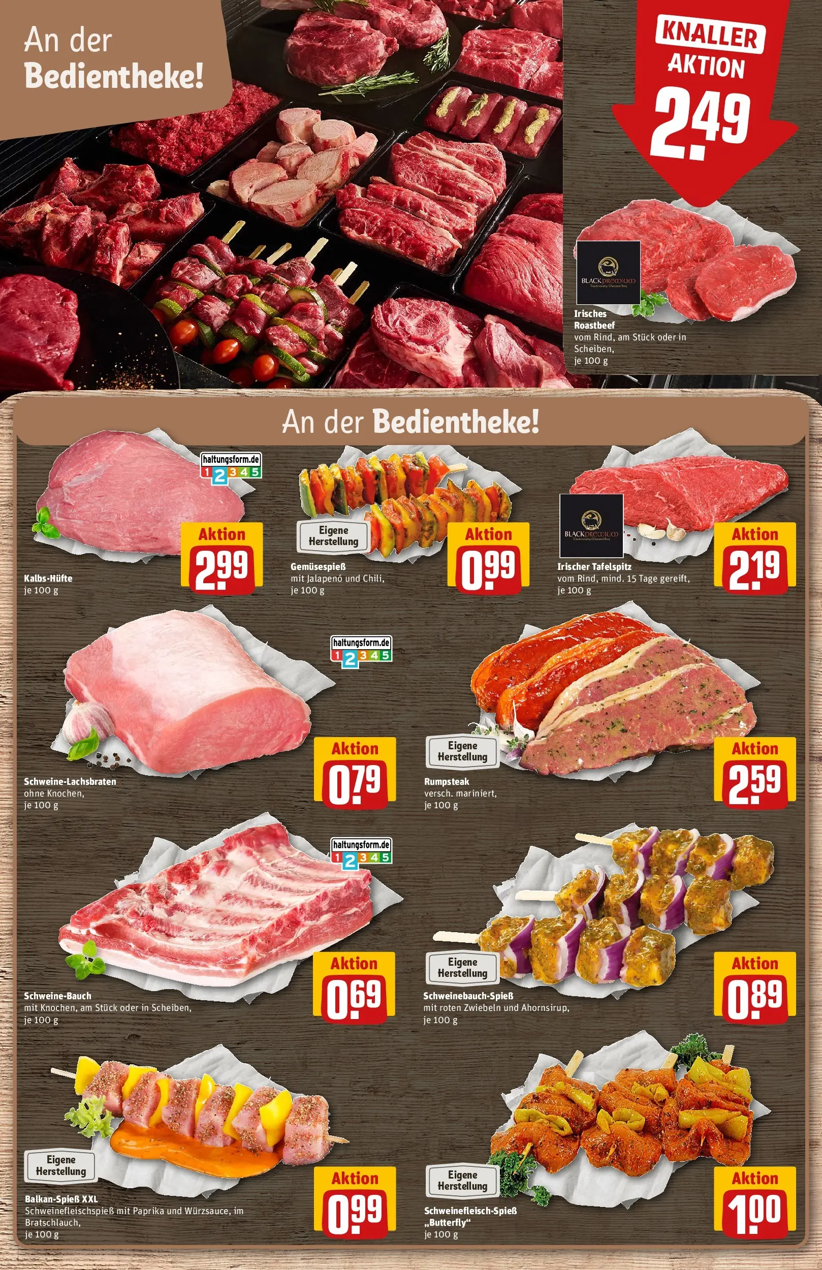 REWE Prospekt ab 13.07.2026 zum Blättern » Angebote | Seite: 8 | Produkte: Rumpsteak, Tafelspitz, Schweinebauch, Roastbeef