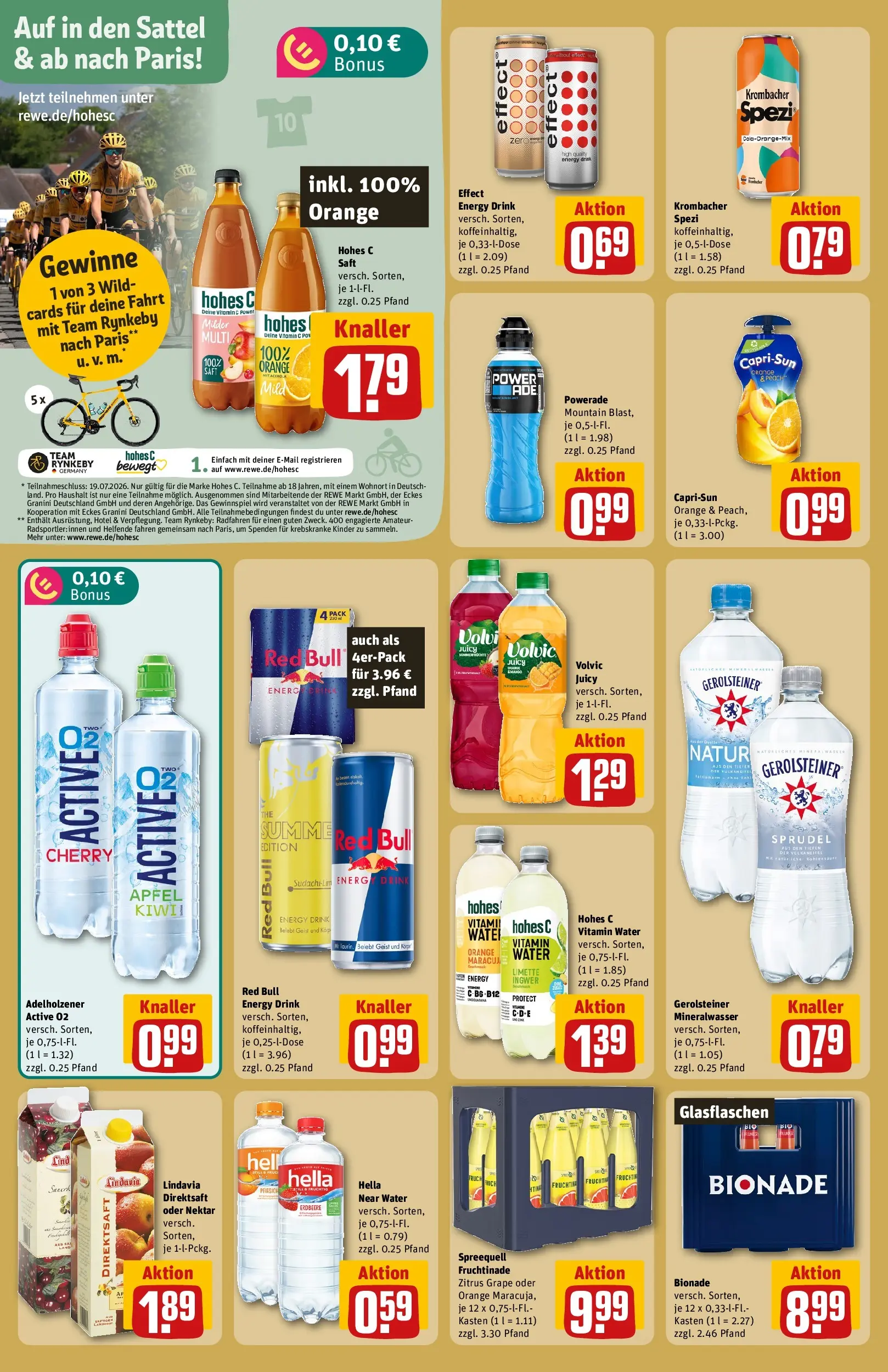 REWE Prospekt ab 13.07.2026 zum Blättern » Angebote | Seite: 20 | Produkte: Powerade, Limette, Hohes c, Gerolsteiner
