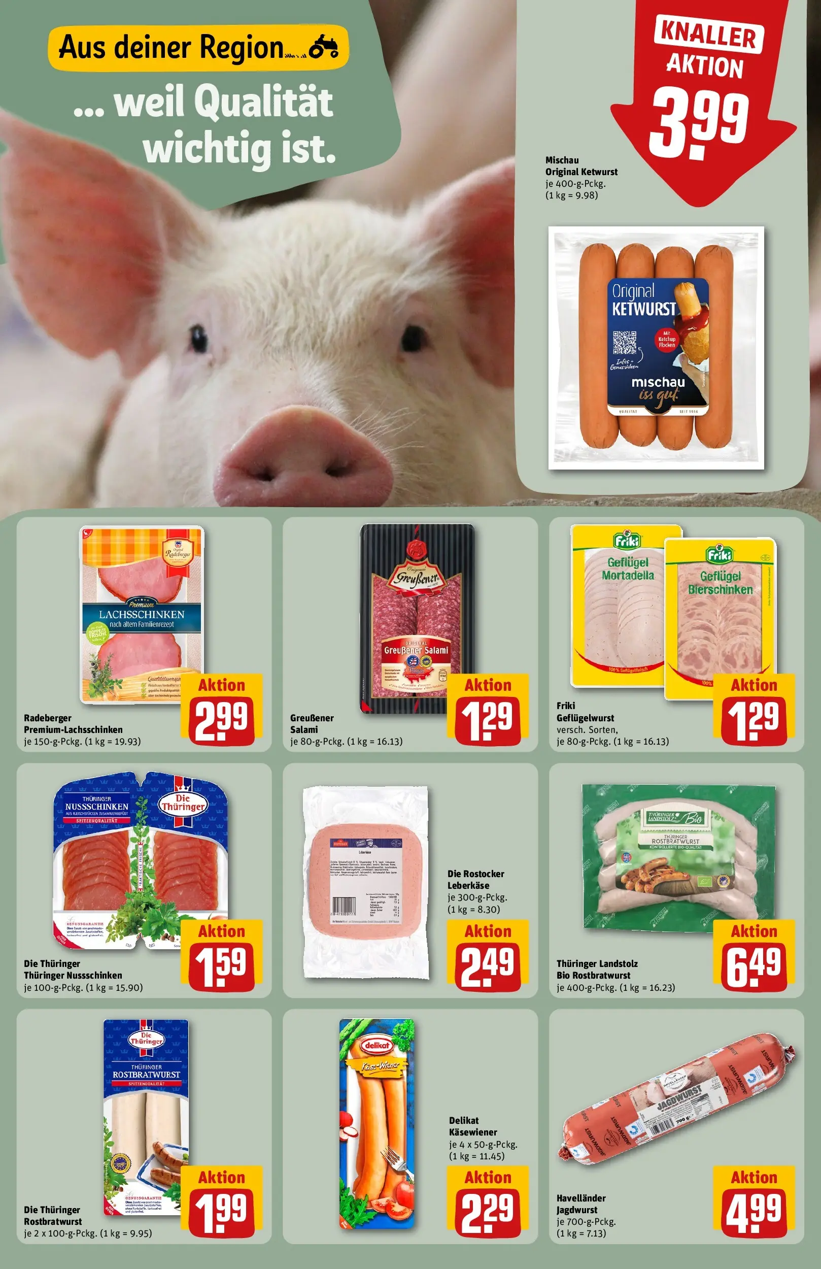 REWE Prospekt ab 13.07.2026 zum Blättern » Angebote | Seite: 17 | Produkte: Salami, Ketchup, Flocken, Leberkase