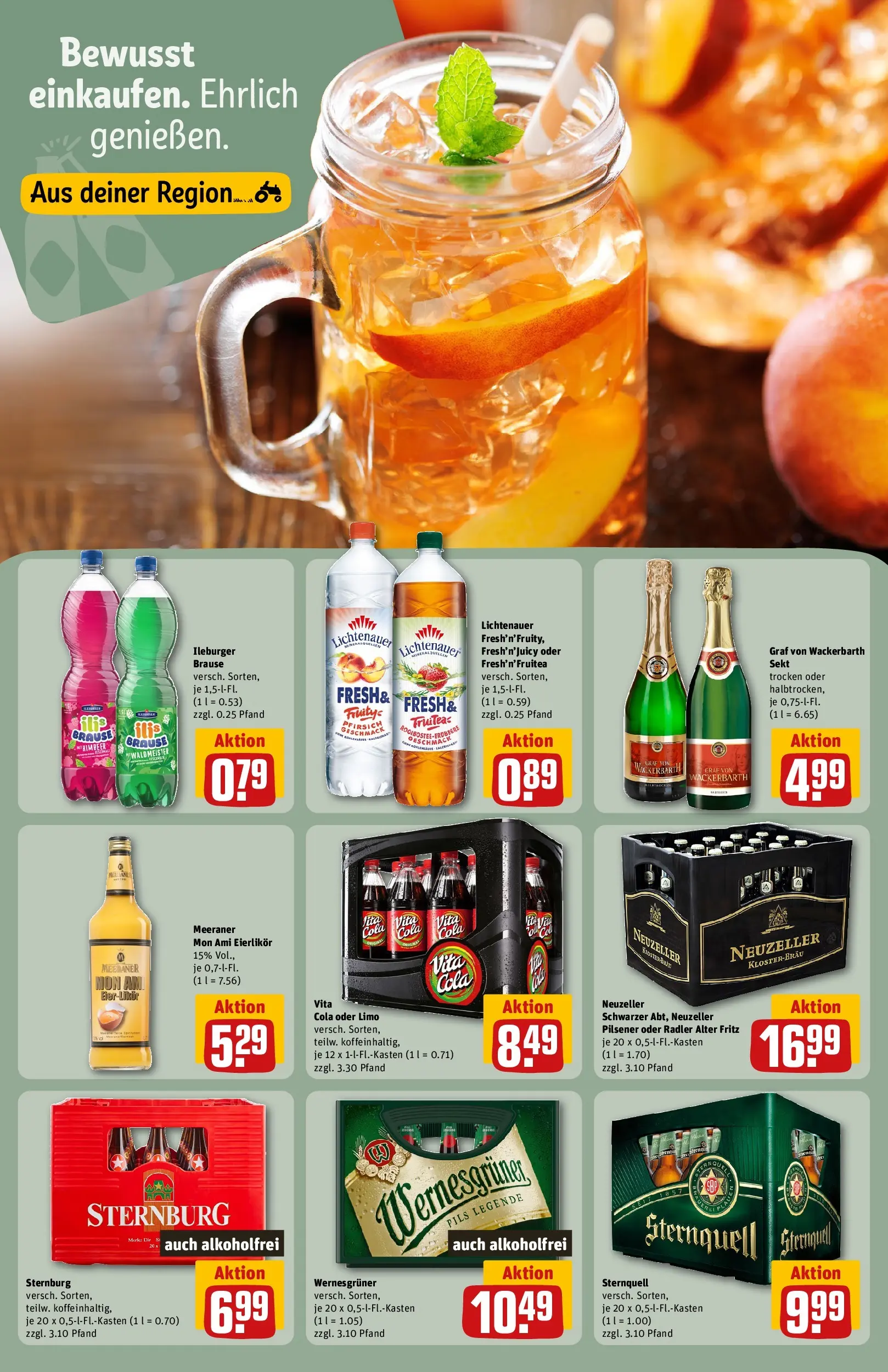 REWE Prospekt ab 13.07.2026 zum Blättern » Angebote | Seite: 19 | Produkte: Pils, Wernesgruner, Radler, Vita cola