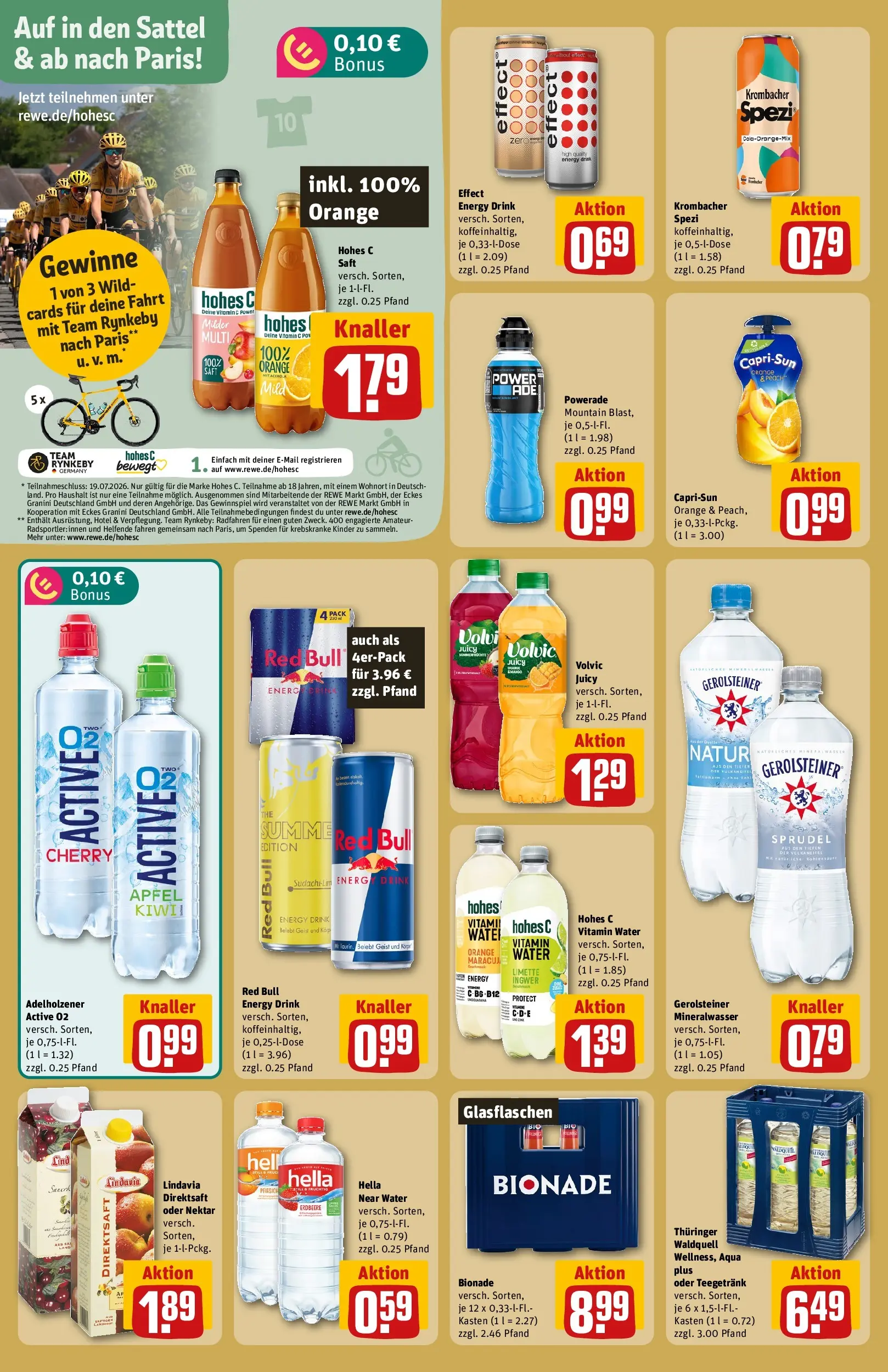 REWE Prospekt ab 13.07.2026 zum Blättern » Angebote | Seite: 20 | Produkte: Red bull, Krombacher, Saft, Volvic