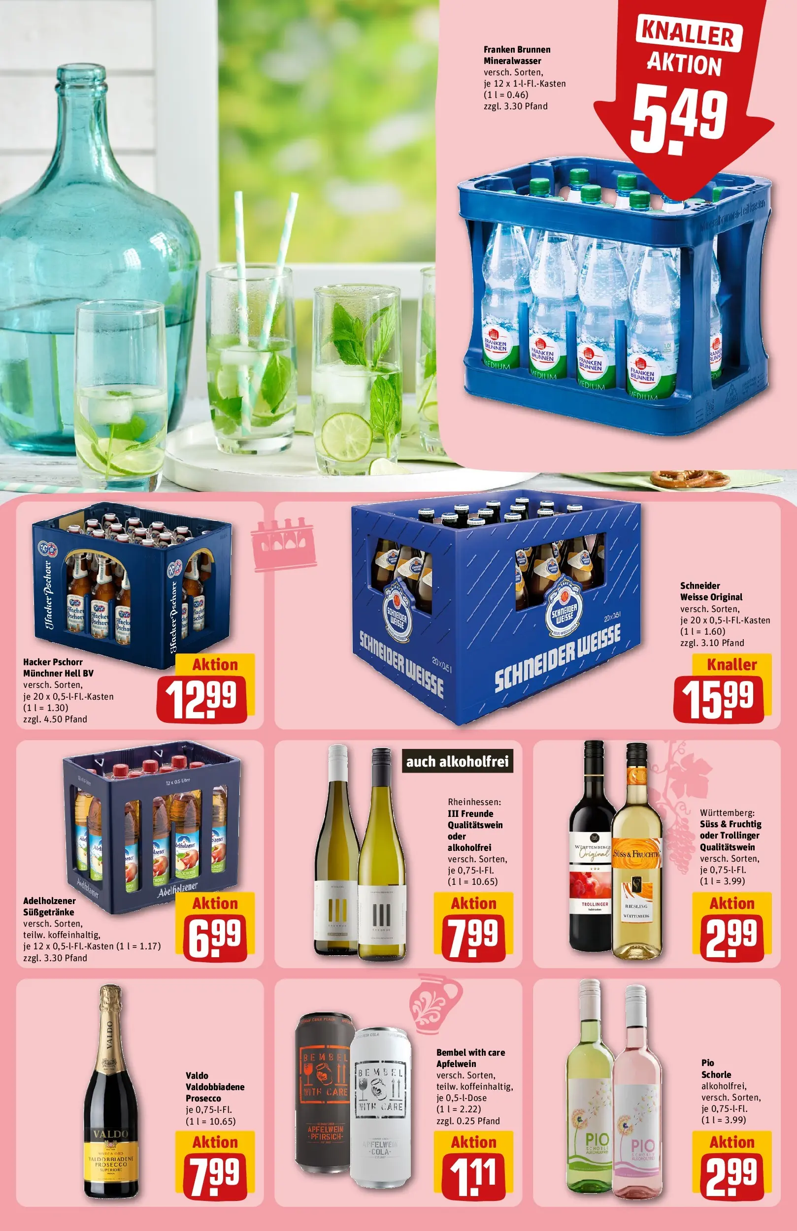 REWE Prospekt ab 13.07.2026 zum Blättern » Angebote | Seite: 19 | Produkte: Cola, Adelholzener, Mineralwasser, Wein