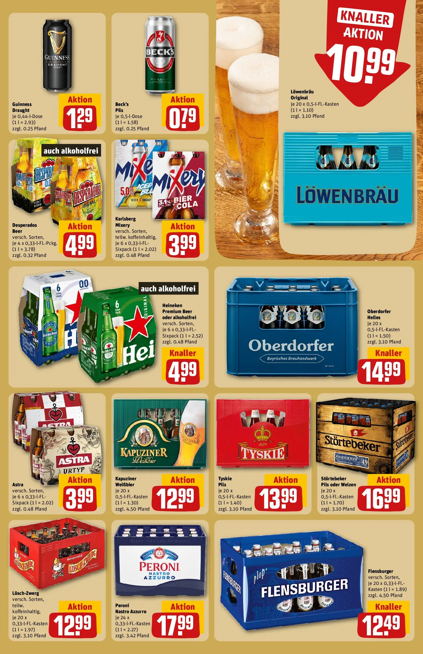 REWE Prospekt ab 13.07.2026 zum Blättern » Angebote | Seite: 21 | Produkte: Tyskie, Bier, Weißbier, Desperados