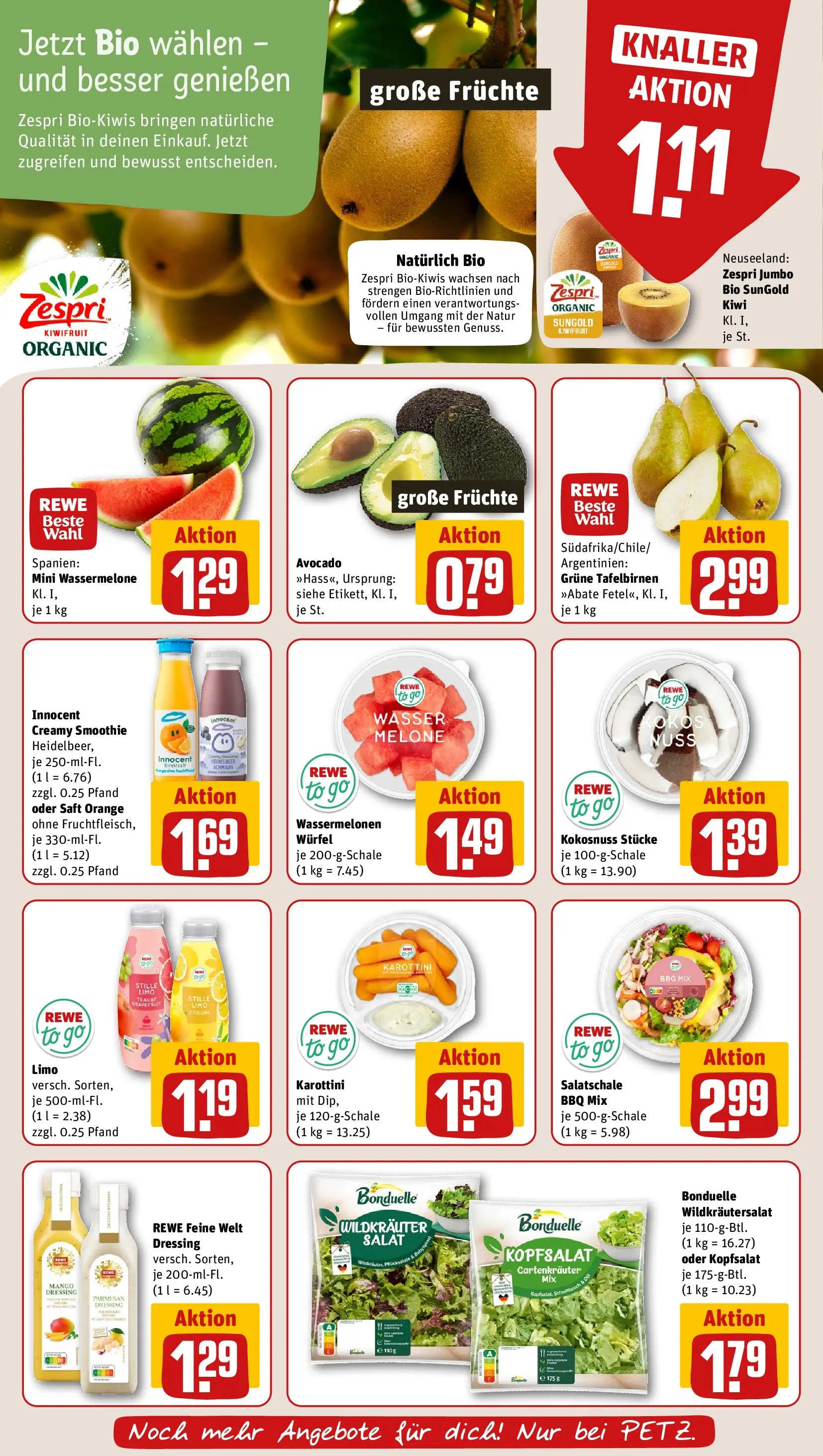REWE Prospekt ab 13.07.2026 zum Blättern » Angebote | Seite: 6 | Produkte: Dressing, Wasser, Zitrone, Kiwi