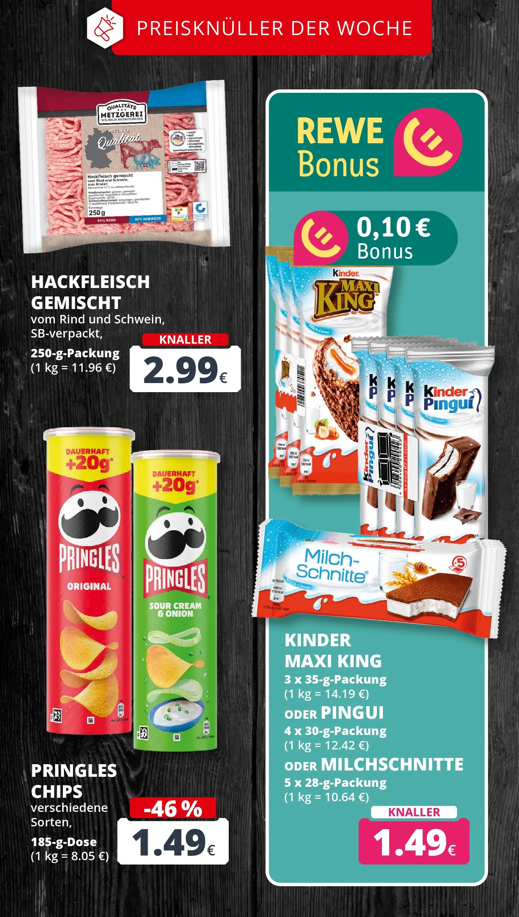 REWE Prospekt ab 13.07.2026 zum Blättern » Angebote | Seite: 2 | Produkte: Milch, Pringles, Chips, Hackfleisch