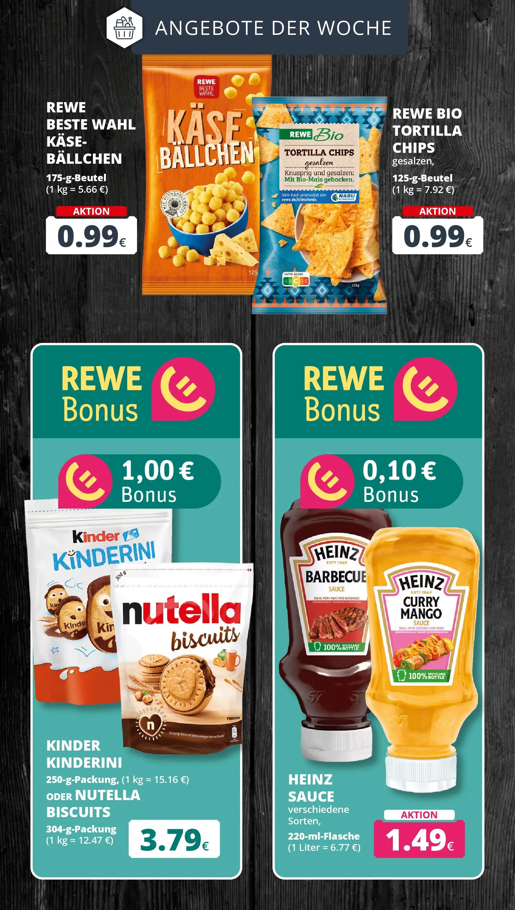 REWE Prospekt ab 13.07.2026 zum Blättern » Angebote | Seite: 4 | Produkte: Käse, Nutella, Mango, Chips