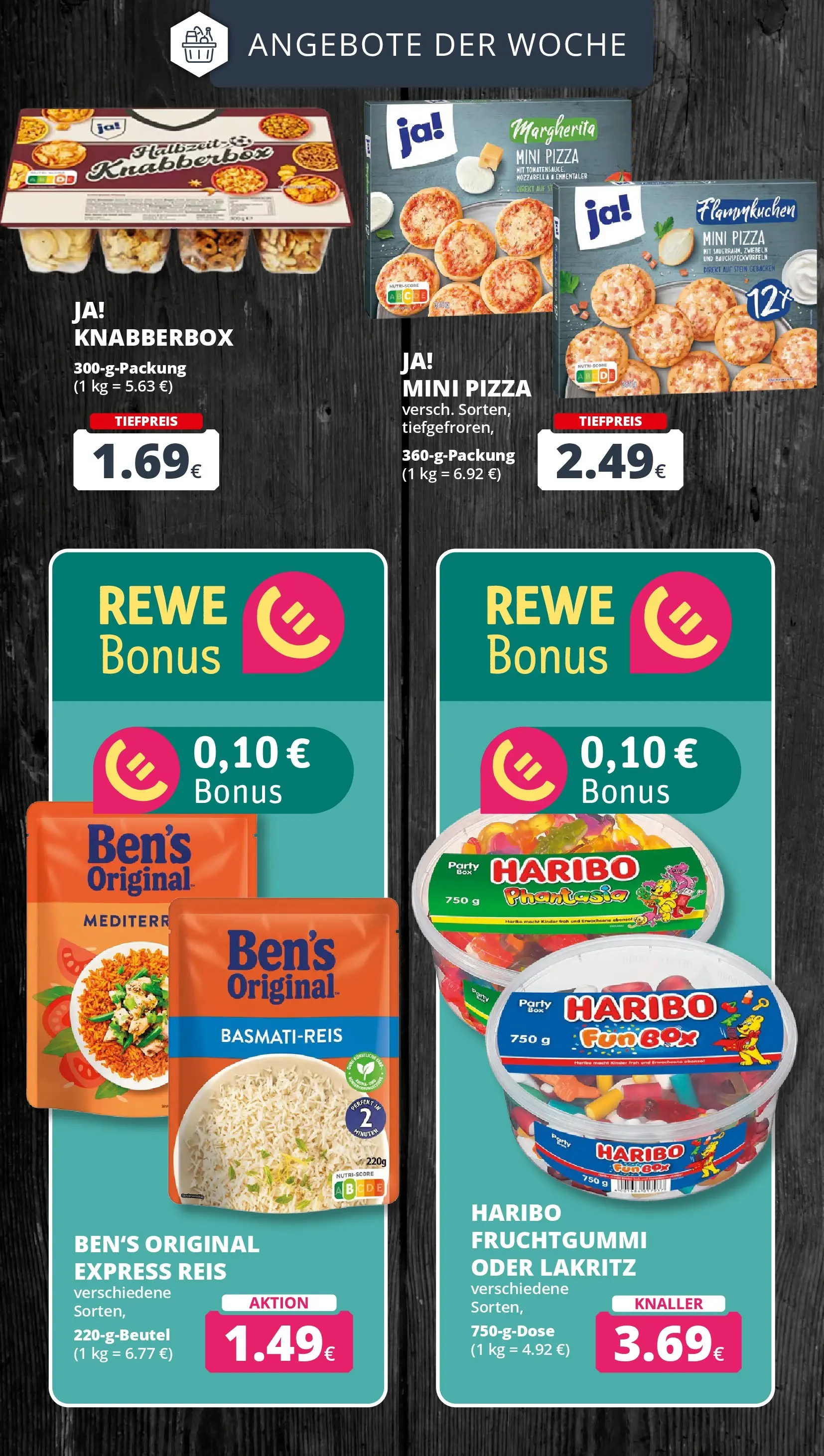 REWE Prospekt ab 13.07.2026 zum Blättern » Angebote | Seite: 5 | Produkte: Basmatireis, Mozzarella, Box, Pizza