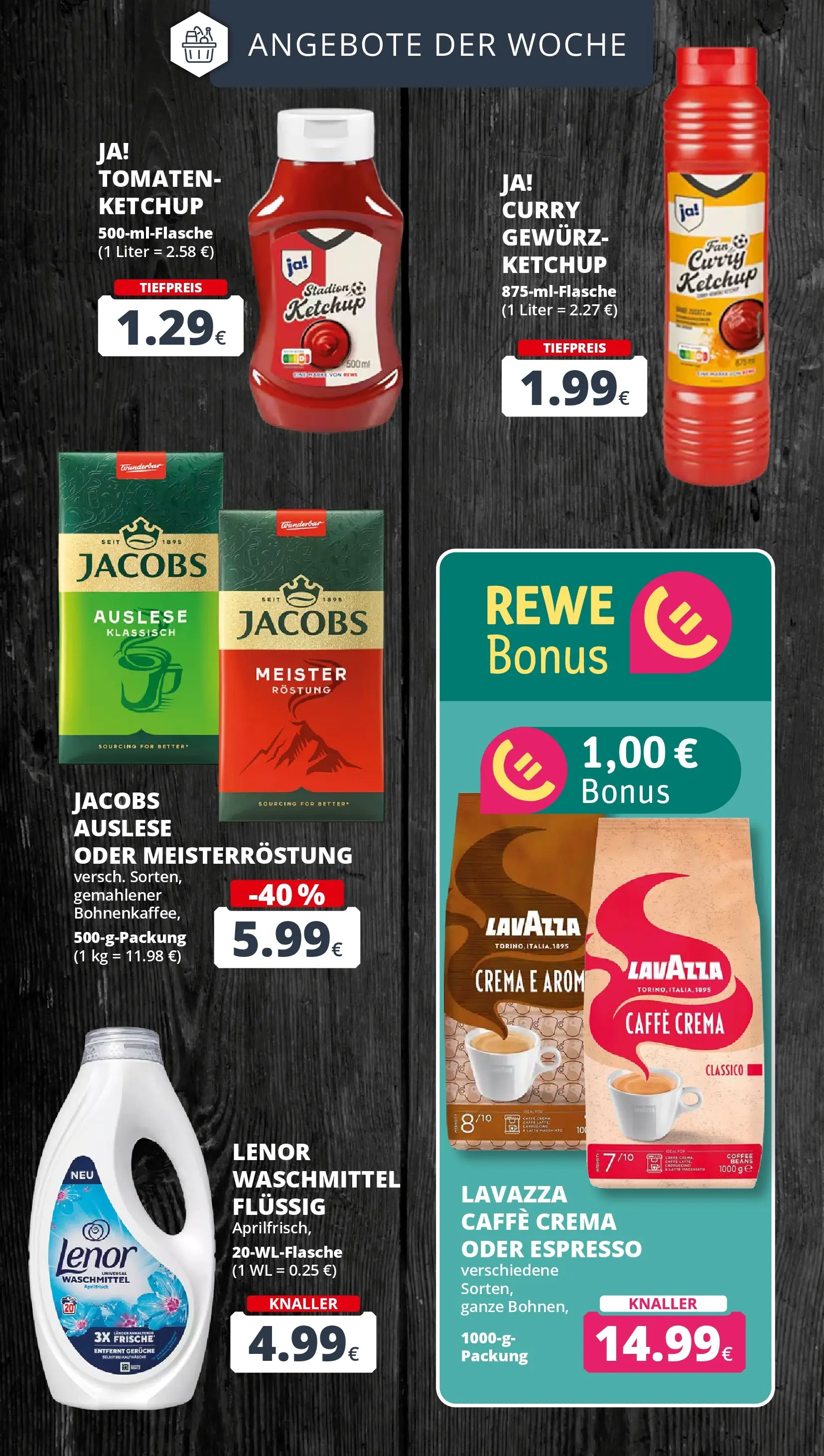 REWE Prospekt ab 13.07.2026 zum Blättern » Angebote | Seite: 6 | Produkte: Lenor, Lavazza, Tomaten, Ketchup